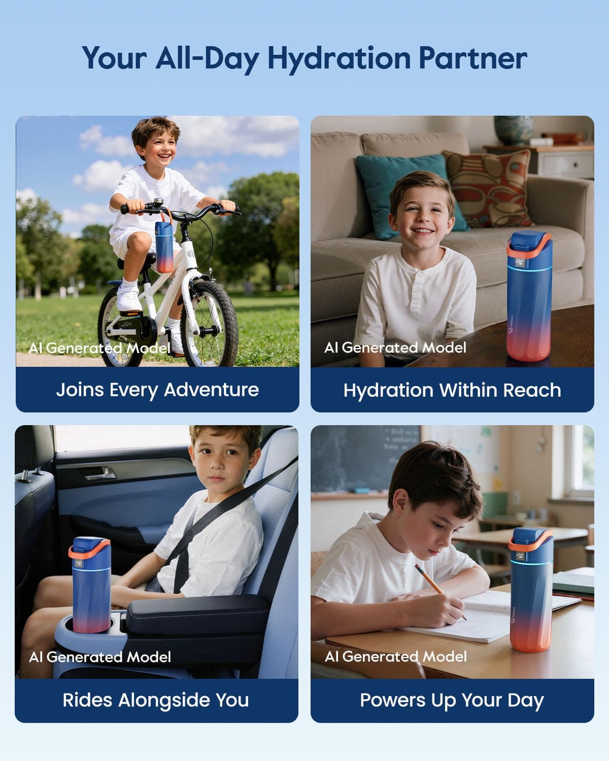 WATERH BOOST Smart Water Bottle with Reminder & Tracker, 473 ml – Bild 8