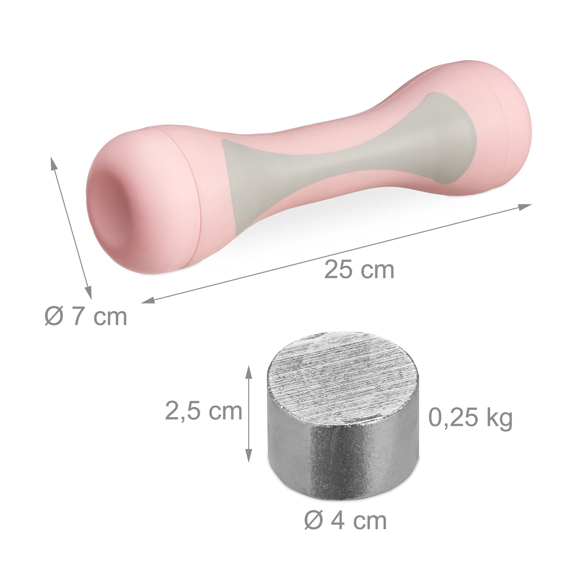 Relaxdays dumbbell set van 2, verstelbare gewichtjes,1kg – Bild 4