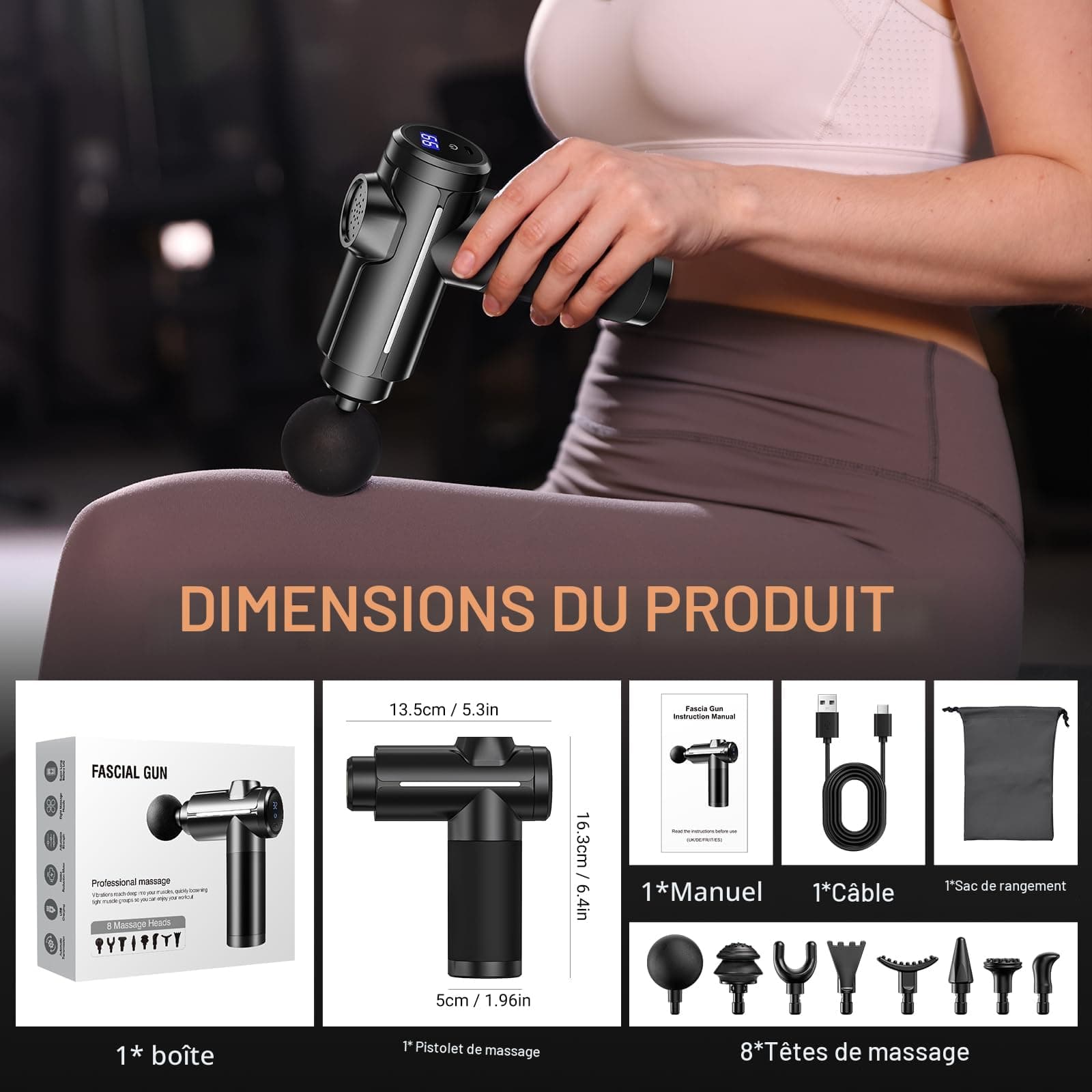 ASONINE Pistolet de Massage Musculaire – Bild 2