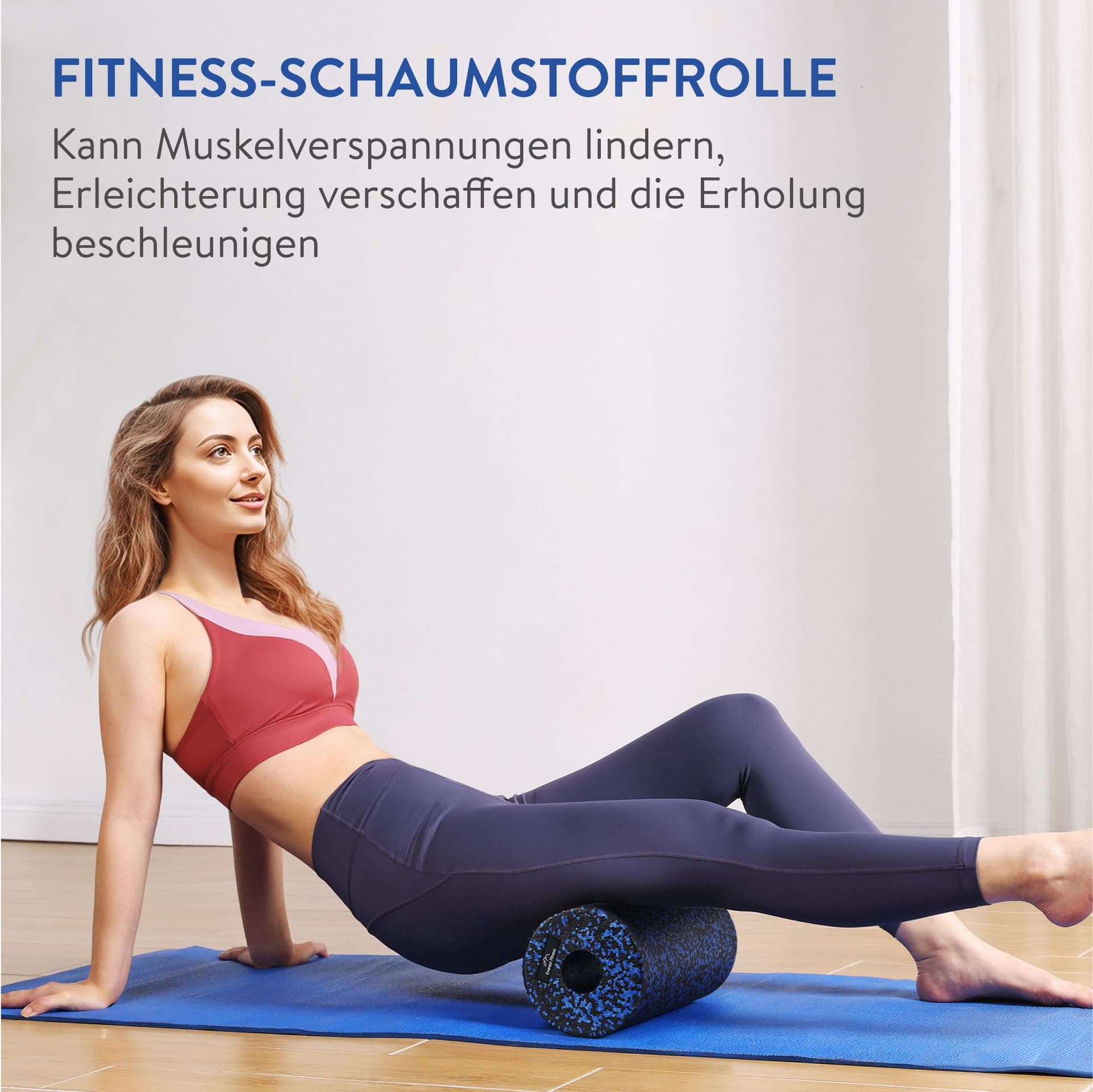 EVEREST FITNESS Faszienrolle Wirbelsäule 30 cm mittel-hart – Bild 2