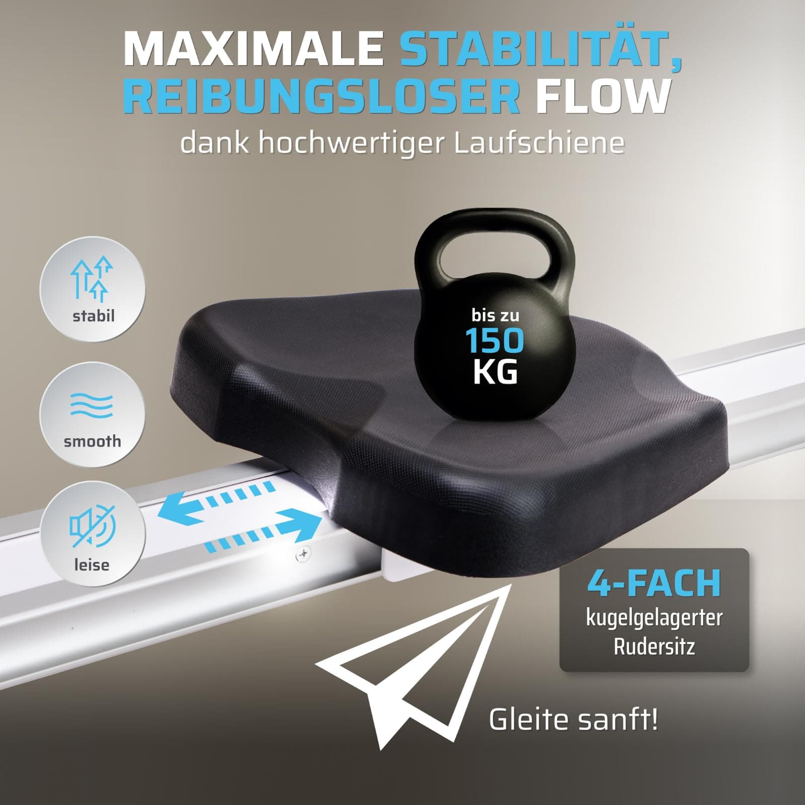 SportPlus Rudergerät für zuhause klappbar – Bild 7