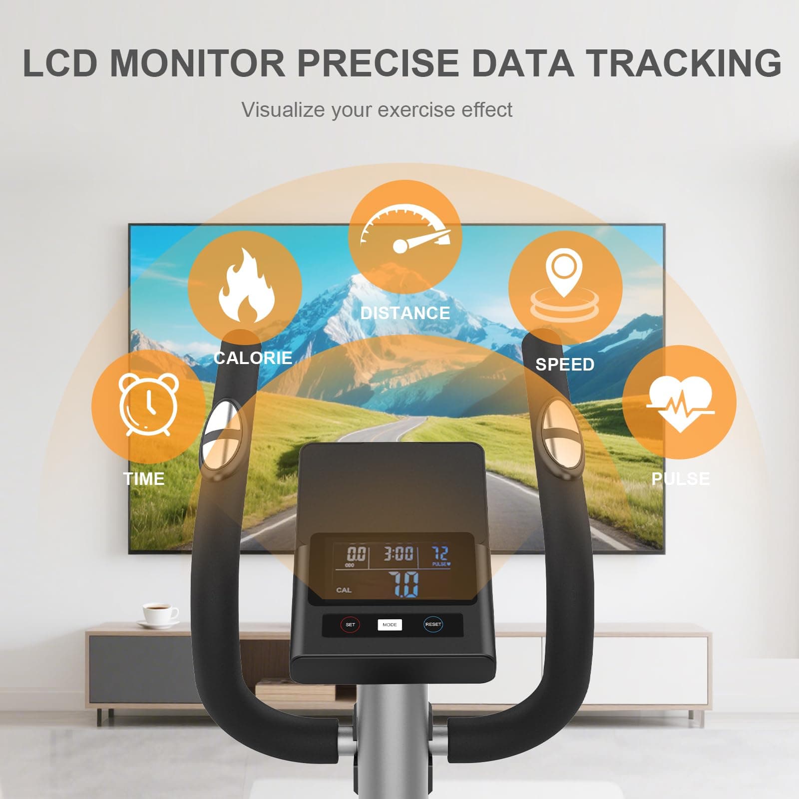 Neezee Crosstrainer für Zuhause mit Bluetooth-App,16-Stufiger Widerstandsstufen,6 kg – Bild 5