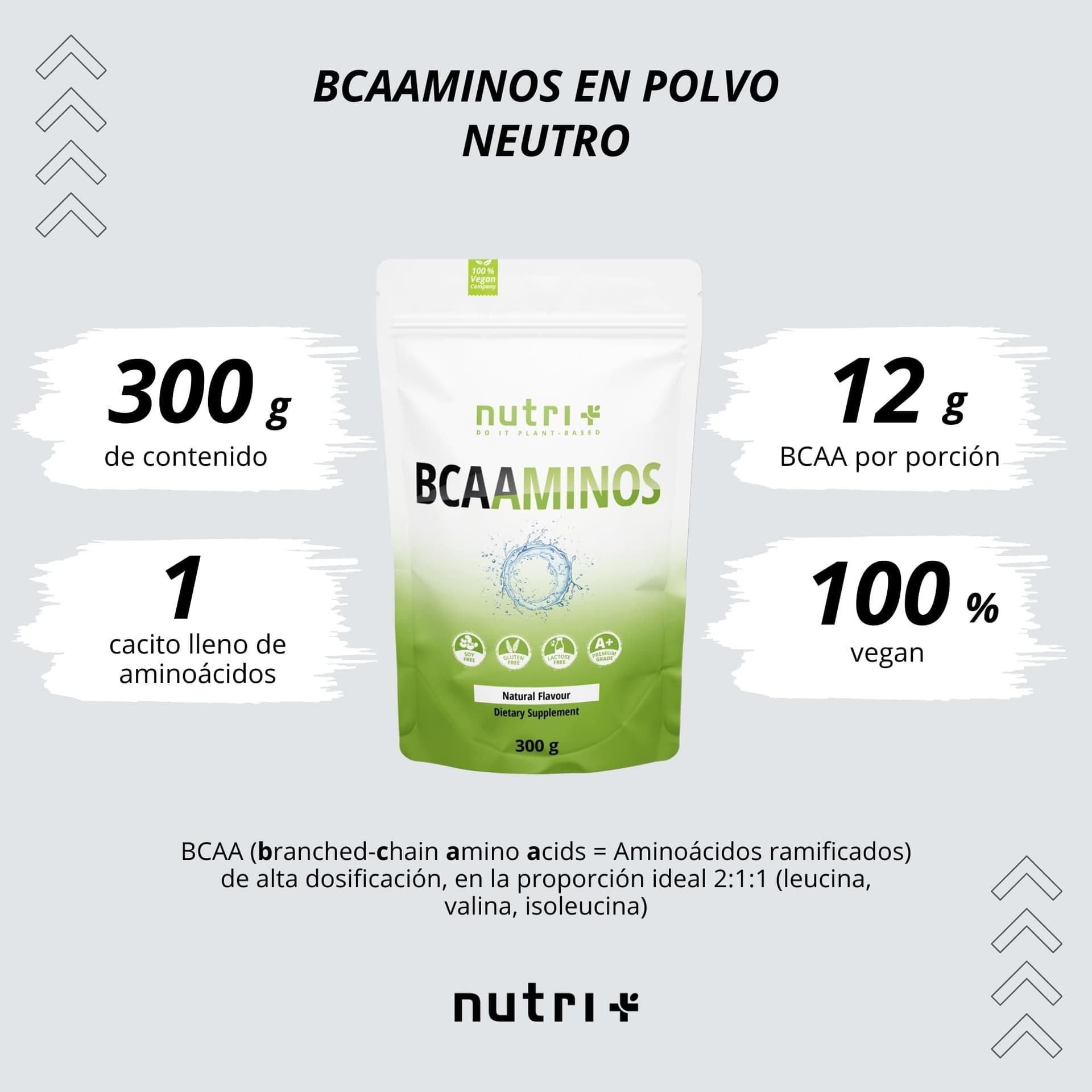 Nutri + BCAA Pulver Neutral – Bild 2