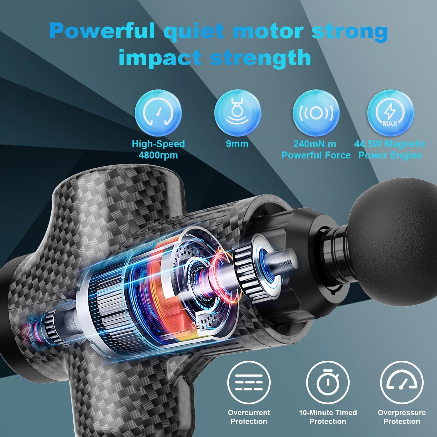 HOPOSO Massage Gun Powerful Portable Sports Massage Gun with 30 – Bild 6