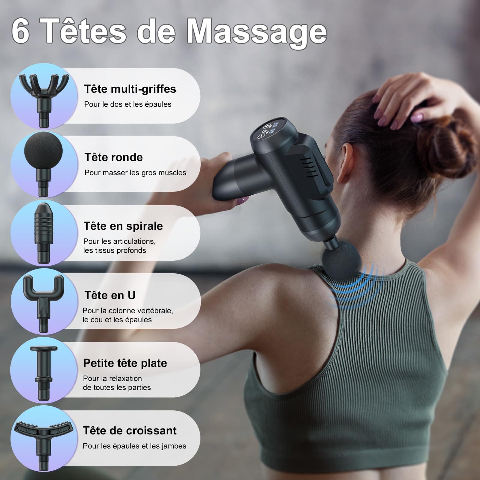 Timiyou Pistola Massaggio Muscolare Professionale con 99 Velocità – Bild 5