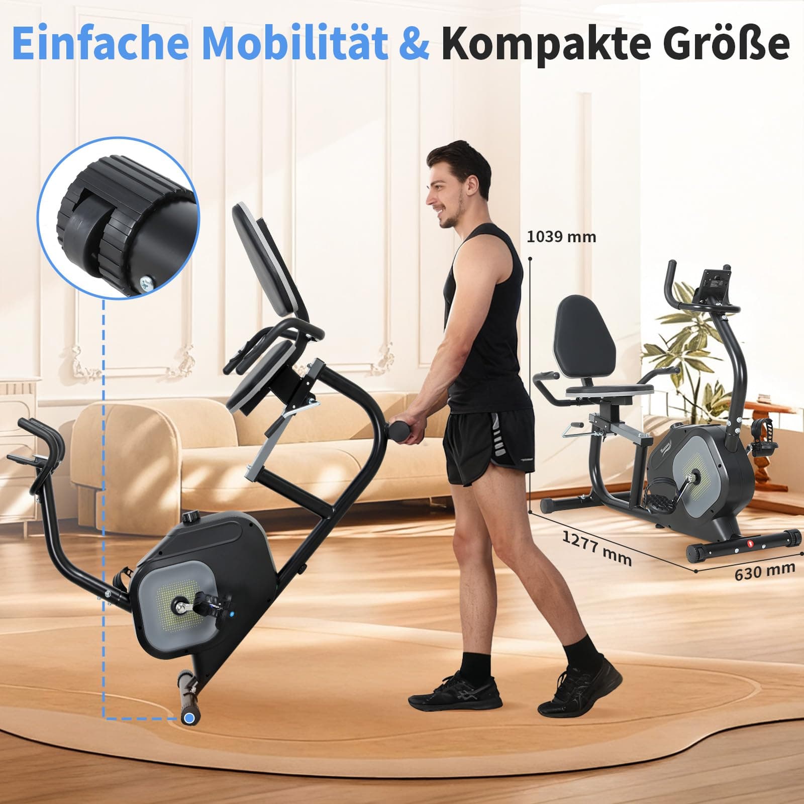 Novonova Liegeergometer für Zuhause mit 16 verstellbaren – Bild 5