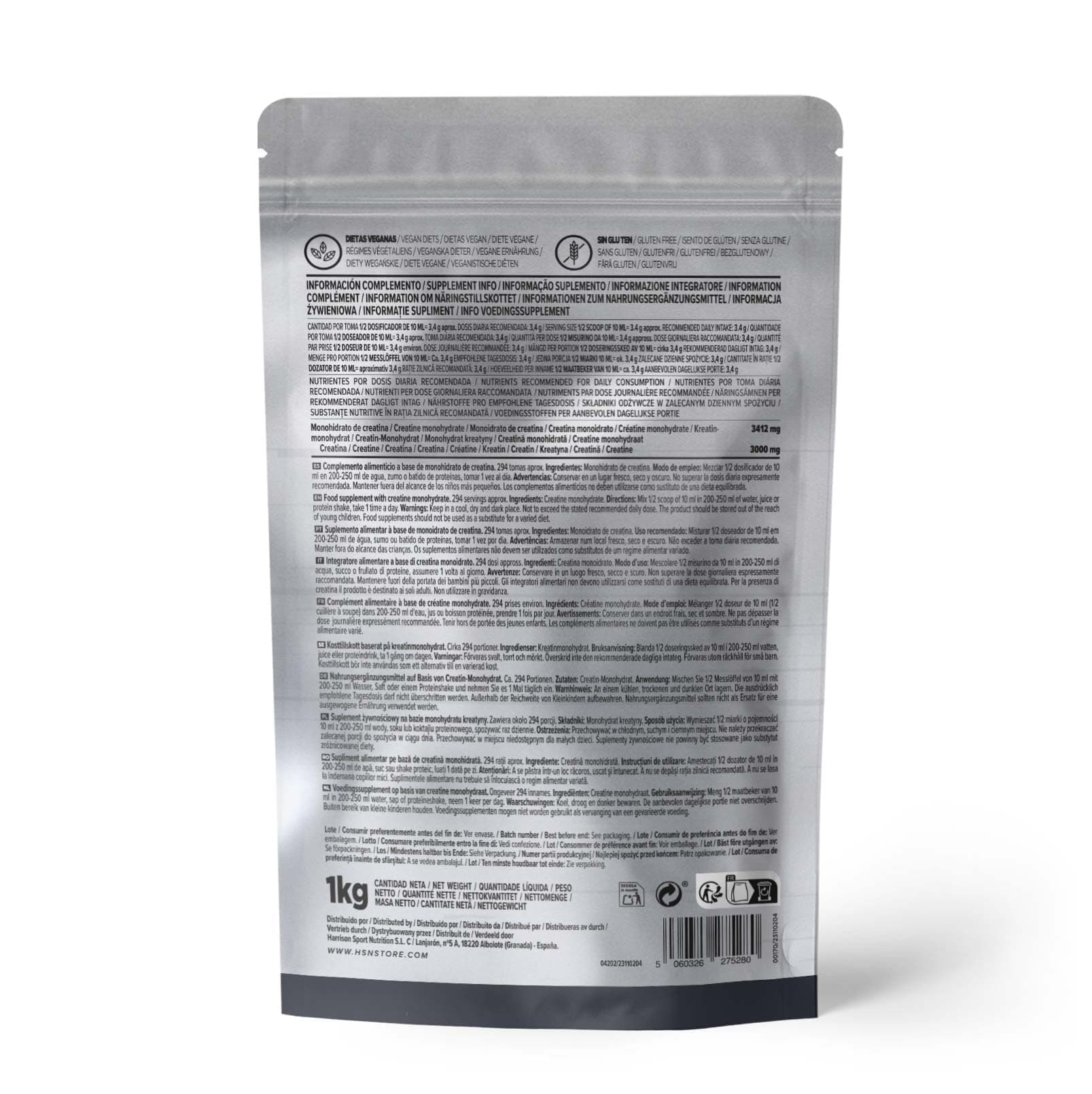 HSN Creatina Monohidrato Micronizada 1kg – Bild 2