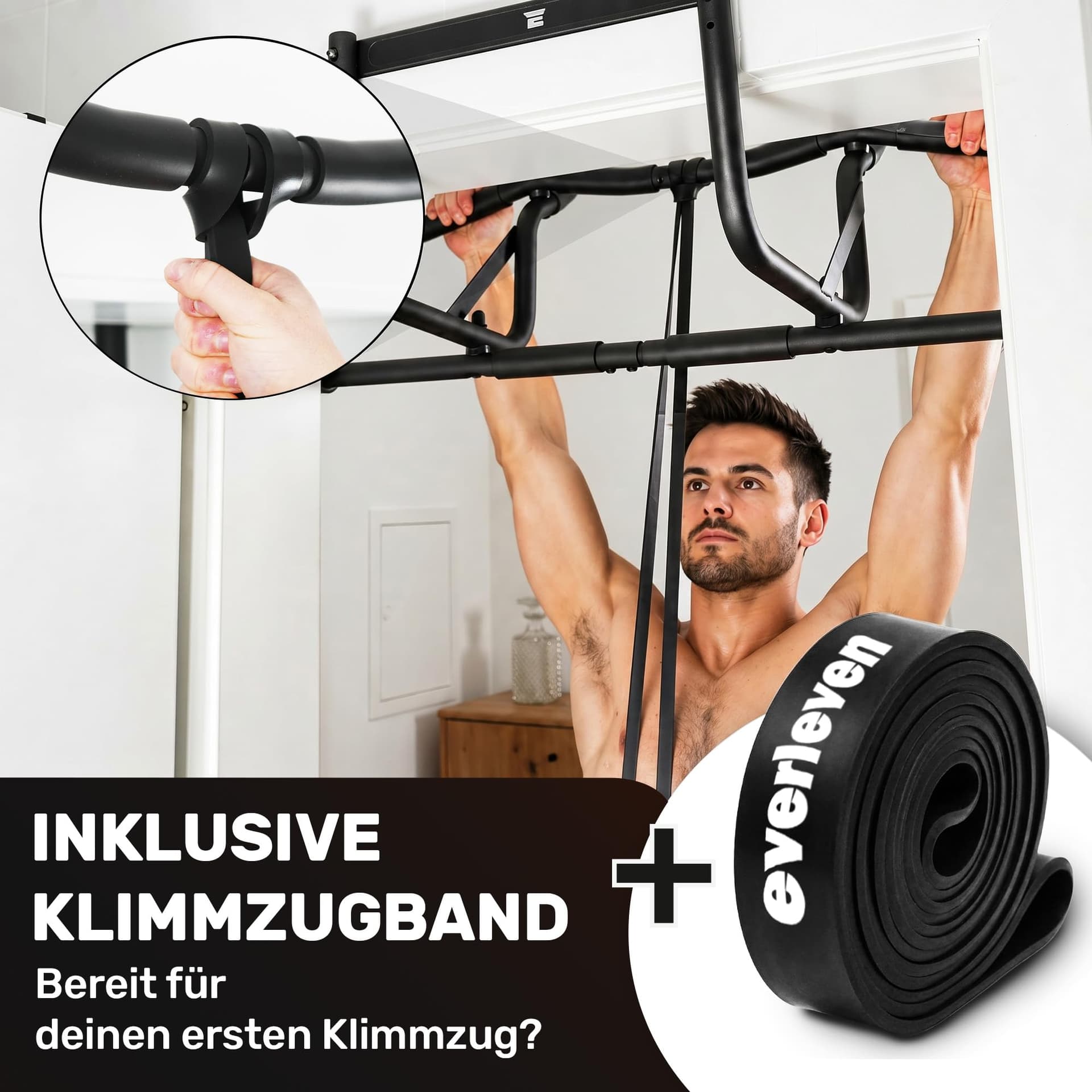 Everleven [NEU] Klimmzugstange Türrahmen ohne Schrauben – Bild 5