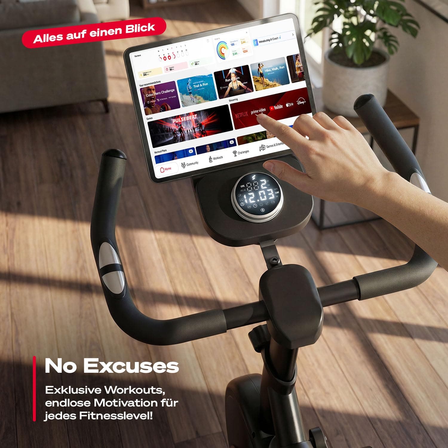 Sportstech Heimtrainer Fahrrad Ergometer SX175 – Bild 7