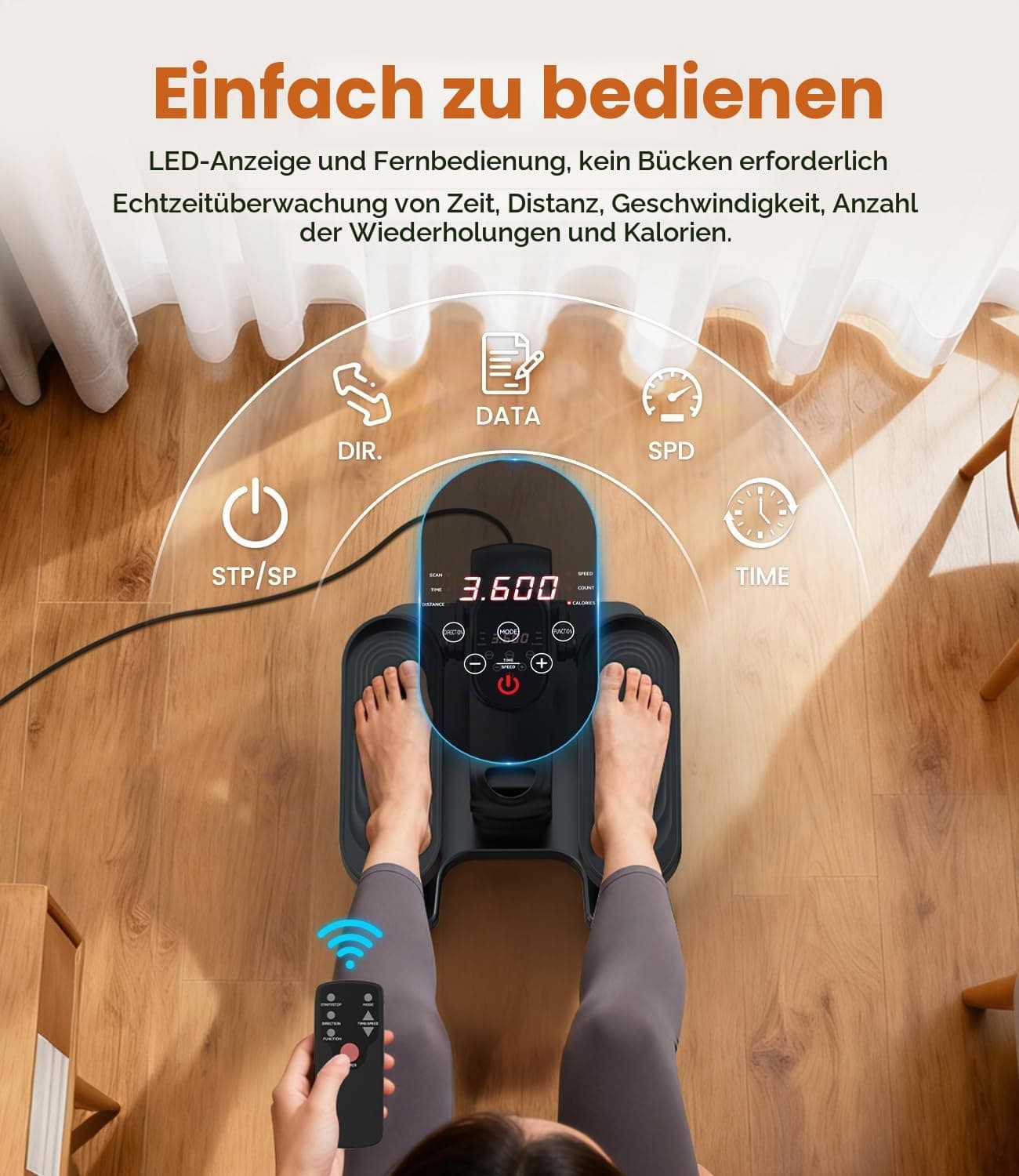 DoXtreme Mini Ellipsentrainer Untertisch – Bild 5