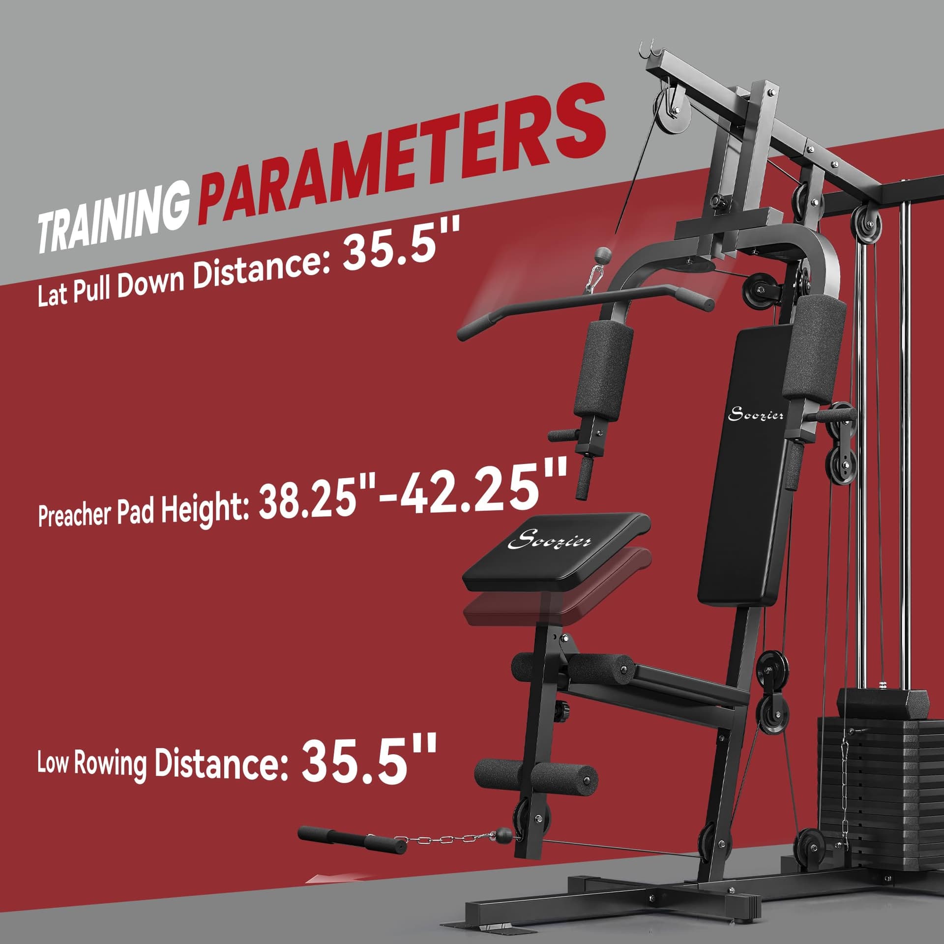 Soozier Home Gym Equipment Weight Training Machine – Bild 6