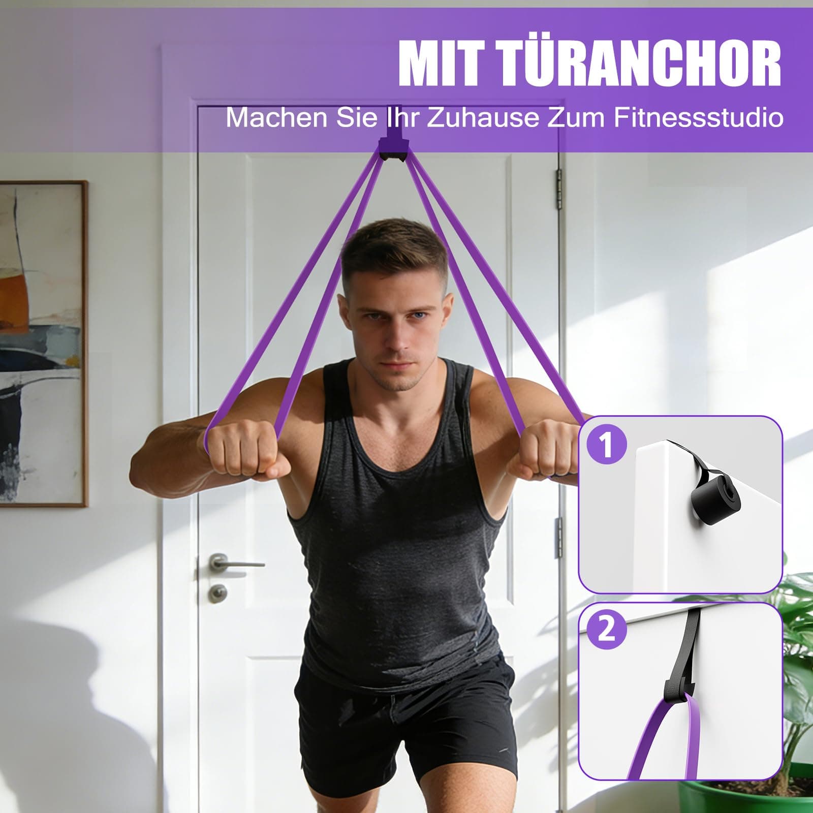 Fokky Fitnessbänder Widerstandsbänder Set mit 5 Stufen für – Bild 5