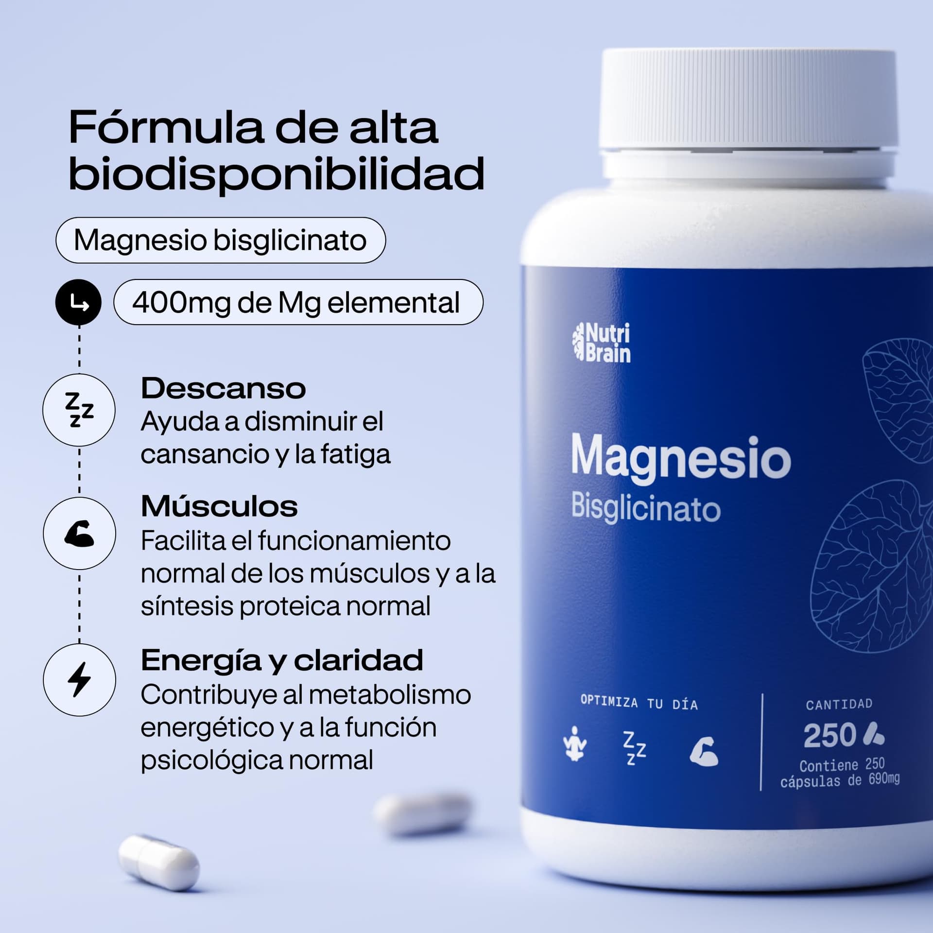 NUTRIBRAIN Magnesio Bisglicinato 2.000mg – Bild 3