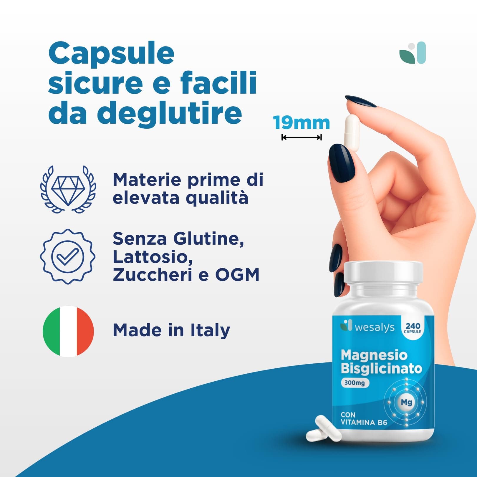 WESALYS Magnesio Bisglicinato 240 Capsule (fino a 4 mesi) I Forma – Bild 6