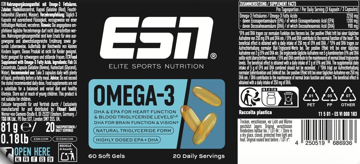 ESN Omega-3, 60 Kapseln – Bild 4