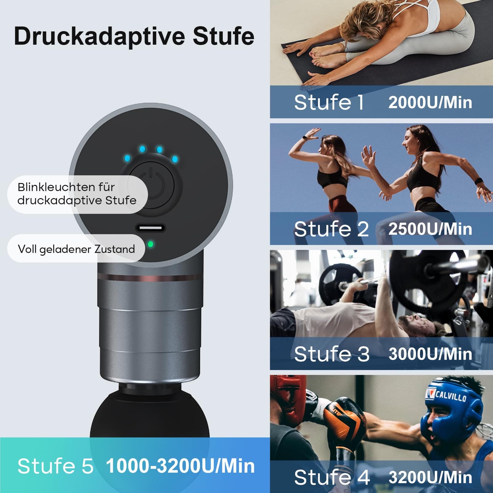 Mini Massagepistole arboleaf Mini Massagepistole Massagegerät Massage gun, 3200rpm 0,47kg – Bild 3