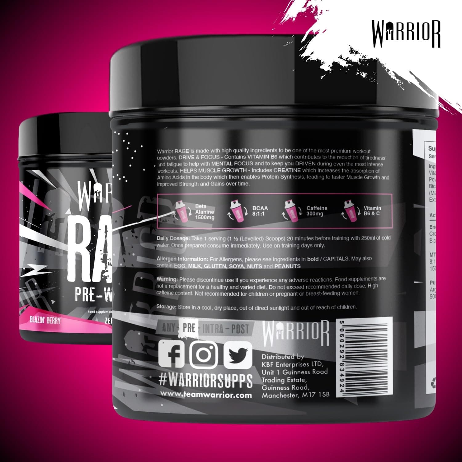 Warrior Rage Pre Workout Powder 392g – Bild 6