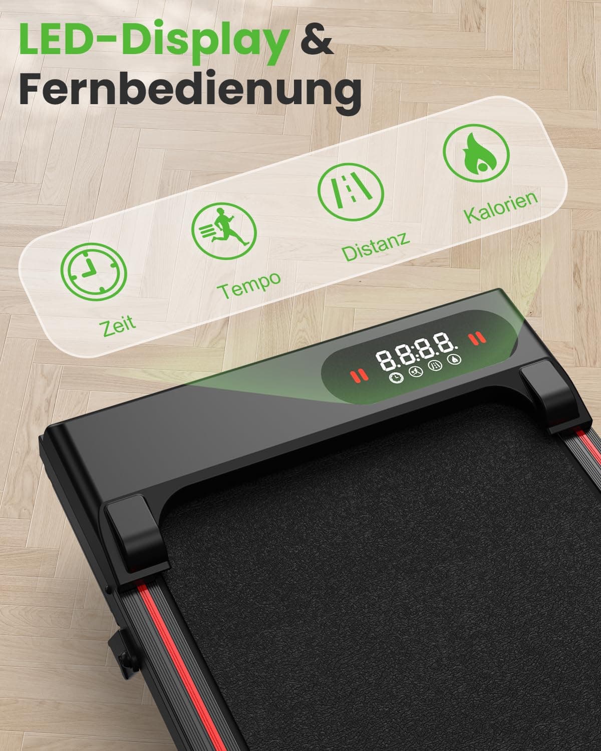 HOMEFITNESSCODE Walking Pad Laufband mit Neigung – Bild 4