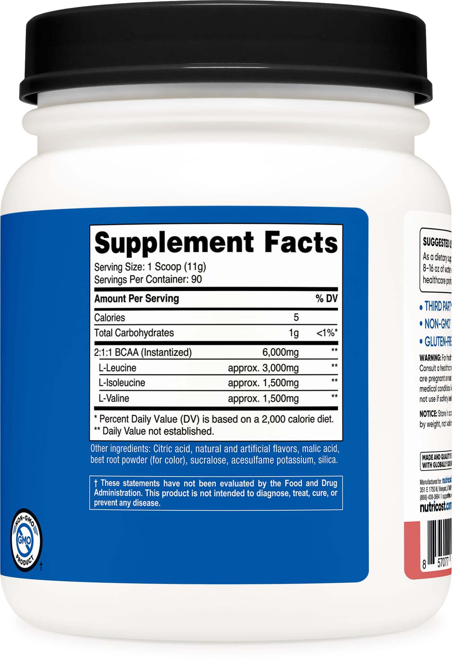 Nutricost BCAA Powder 2:1:1 (Raspberry Lemonade – Bild 5