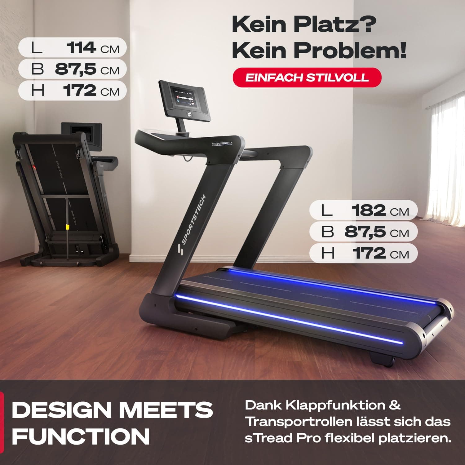 Sportstech sTread Pro/Lite Laufband für Zuhause klappbar – Bild 8