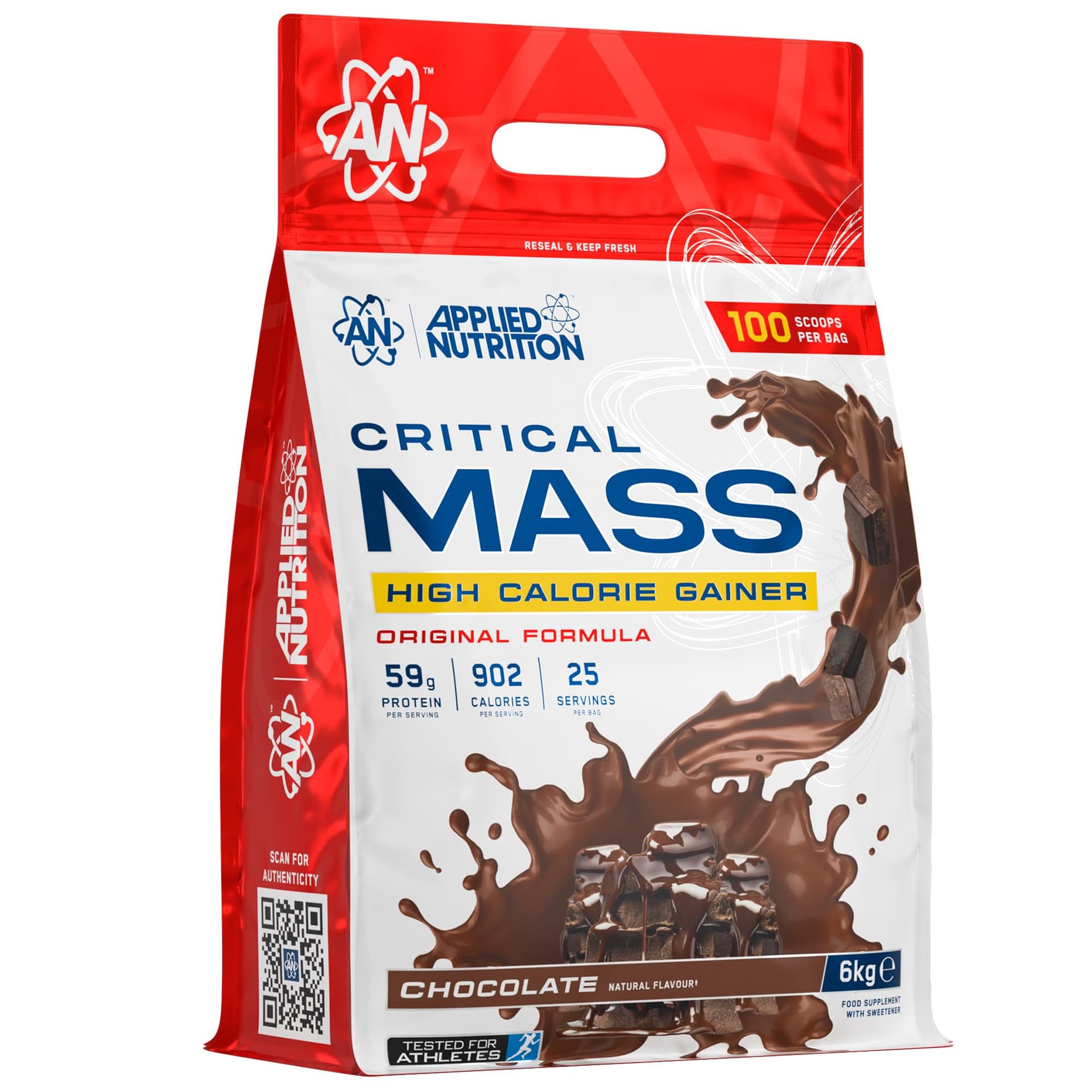 Applied Nutrition Critical Mass Gainer Protéiné, Saveur Chocolat, 6 kg
