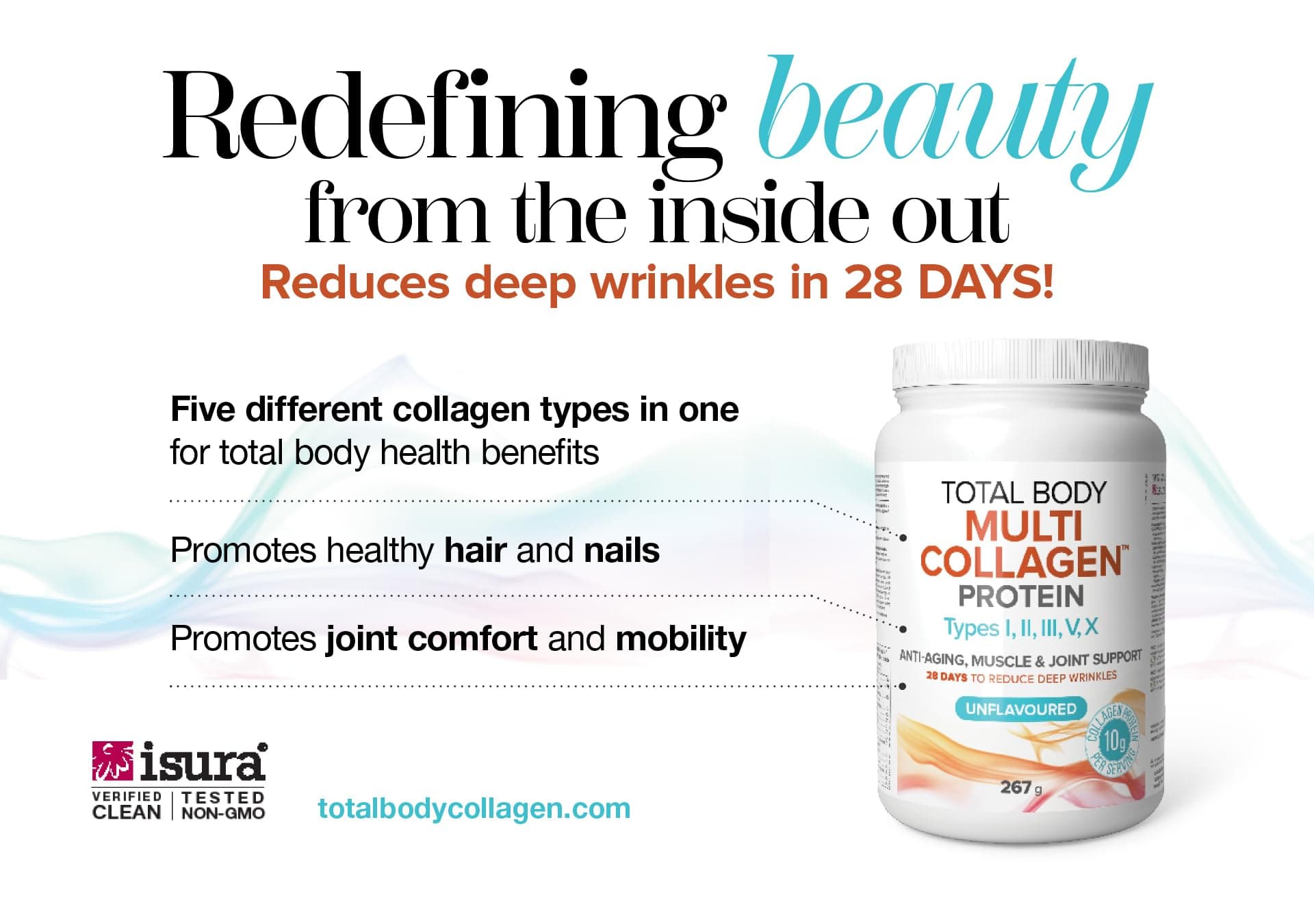 Natural Factors Total Body Multi Collagen Protein, 267g – Bild 2