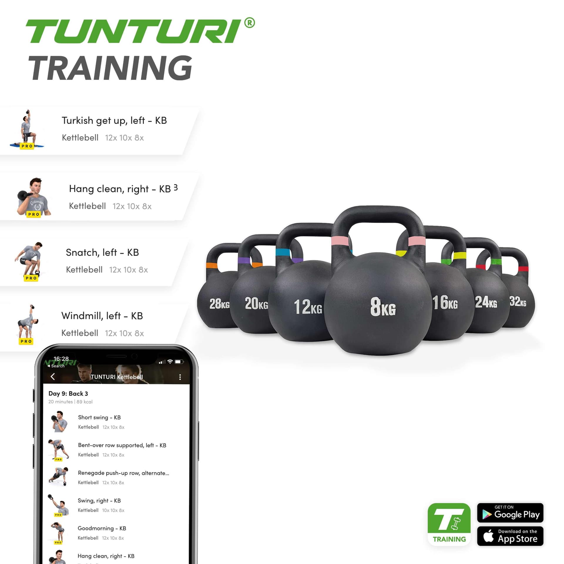 Tunturi Kettlebell de Compétition - 8kg – Bild 4