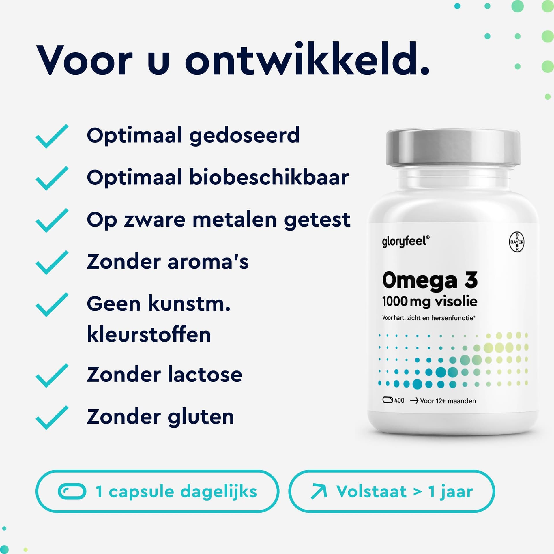 Gloryfeel Omega 3 Olio di Pesce 400 Capsule – Bild 5