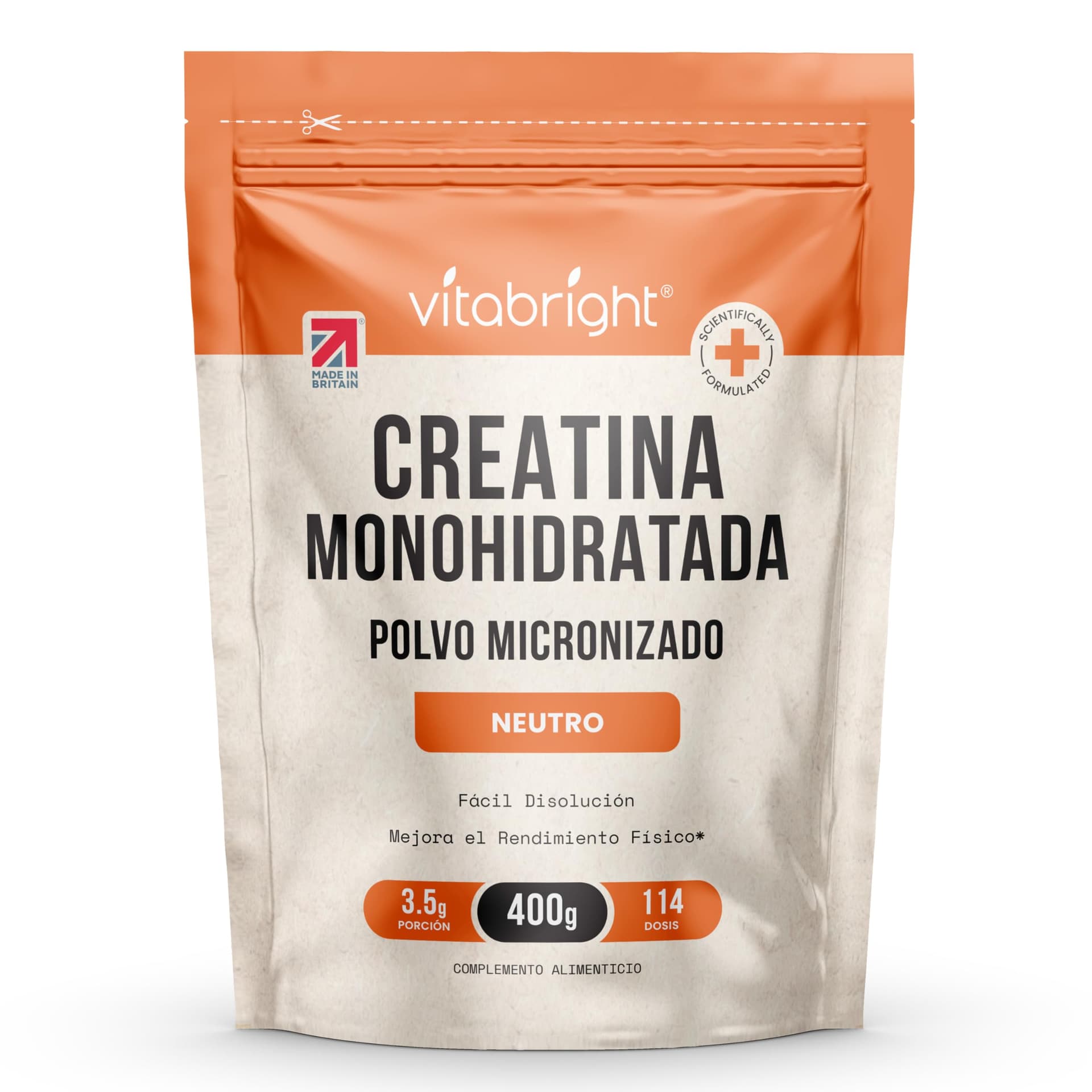 VitaBright Creatine Monohydrate Powder Micronised | 400g