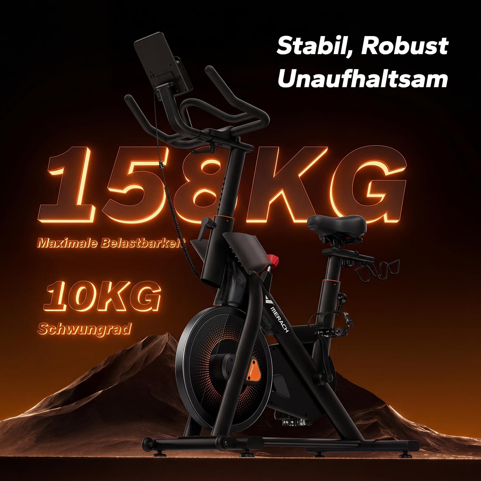 MERACH Heimtrainer Fahrrad mit Magnetischem Widerstand – Bild 5