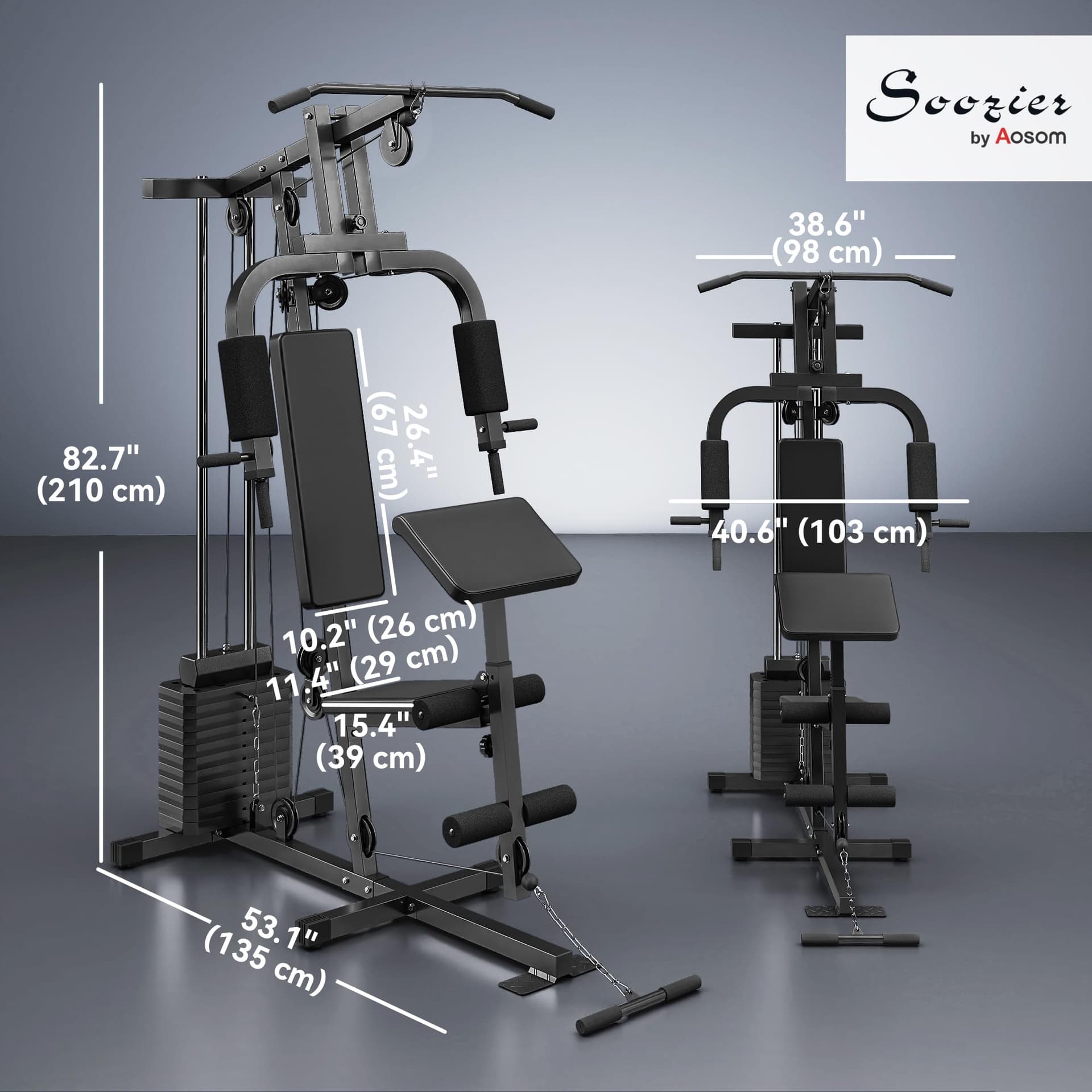 Soozier Home Gym Equipment Weight Training Machine – Bild 7
