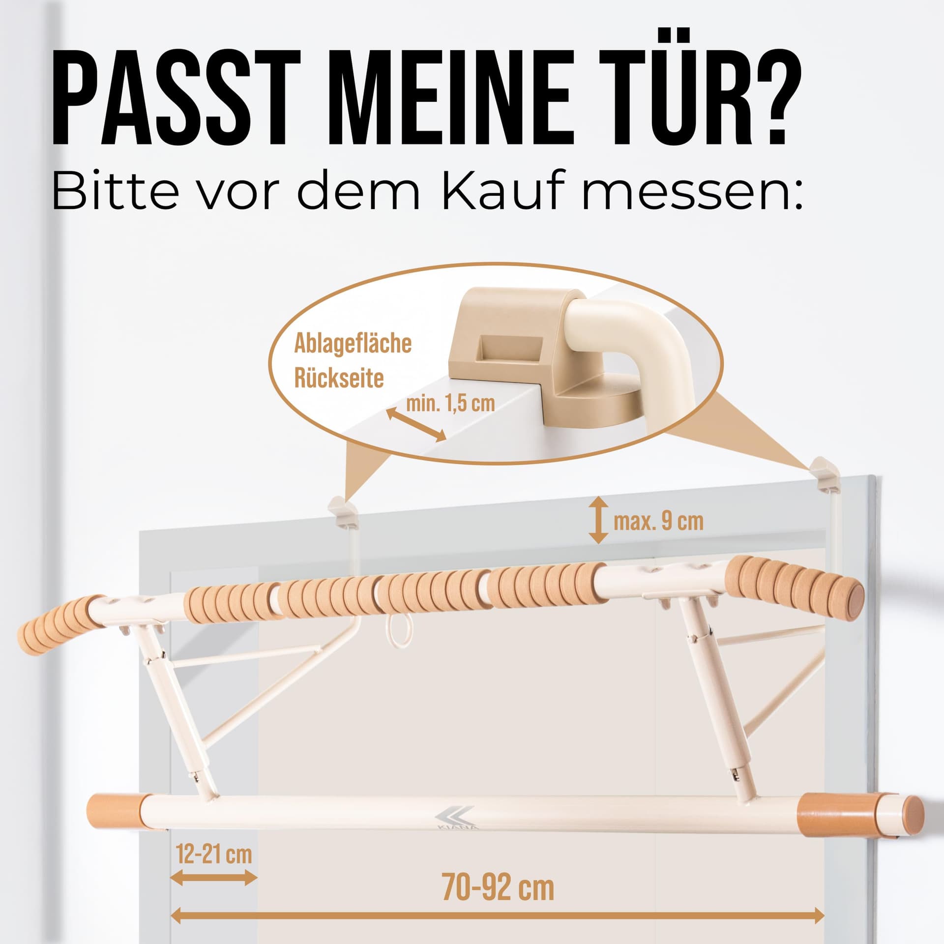 KIANA SPORTS Klimmzugstange für Türrahmen ohne Bohren & – Bild 2