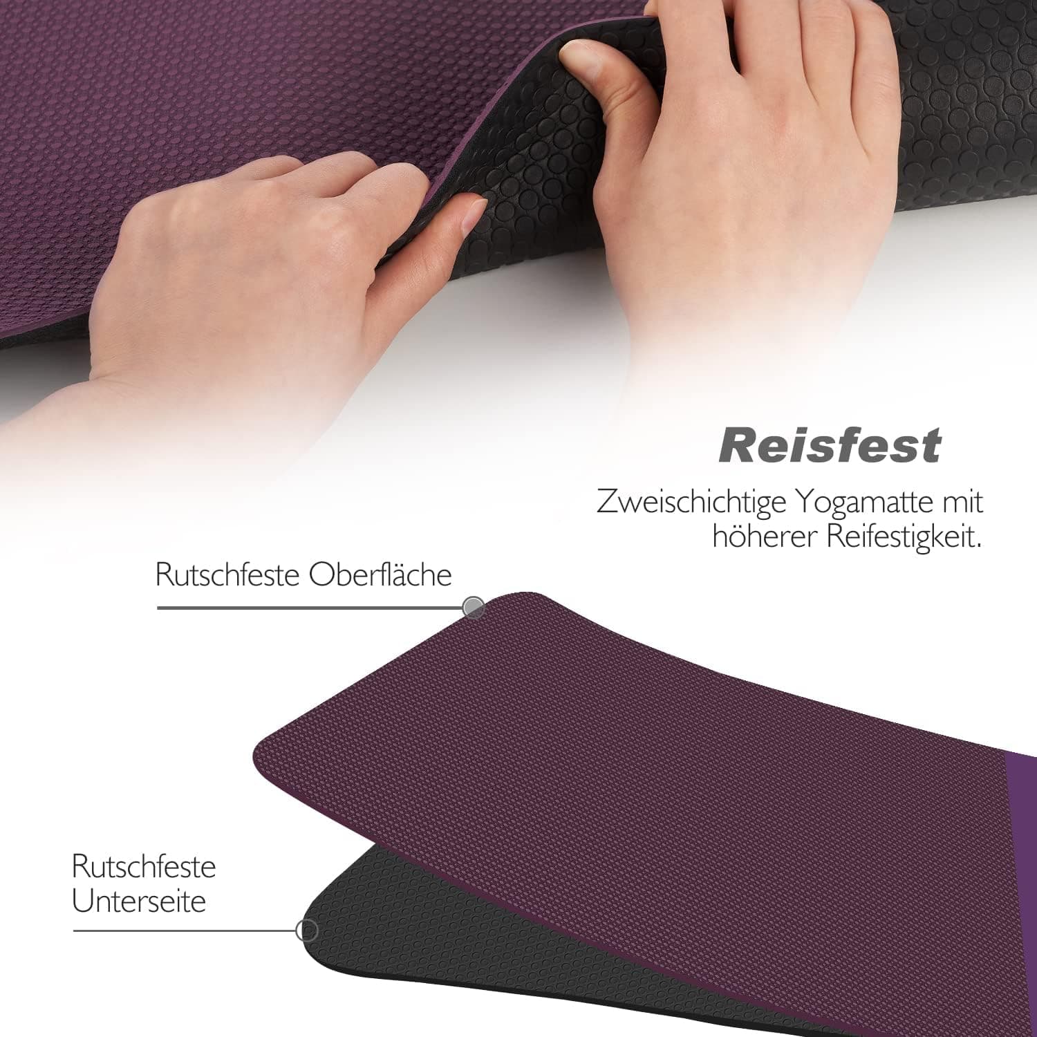 TOPLUS Preumium Yogamatte aus hochwertigen TPE – Bild 6