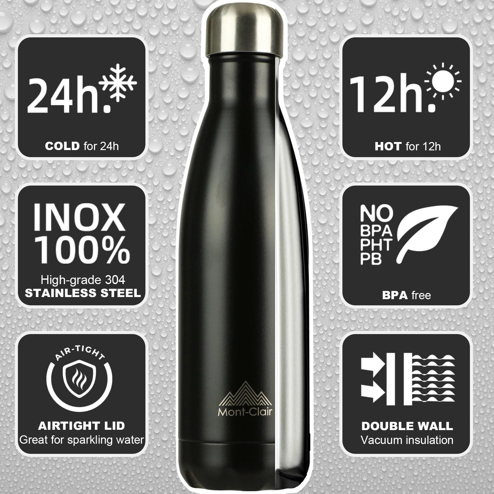 Mont-Clair Botella Agua Acero Inoxidable – Bild 2