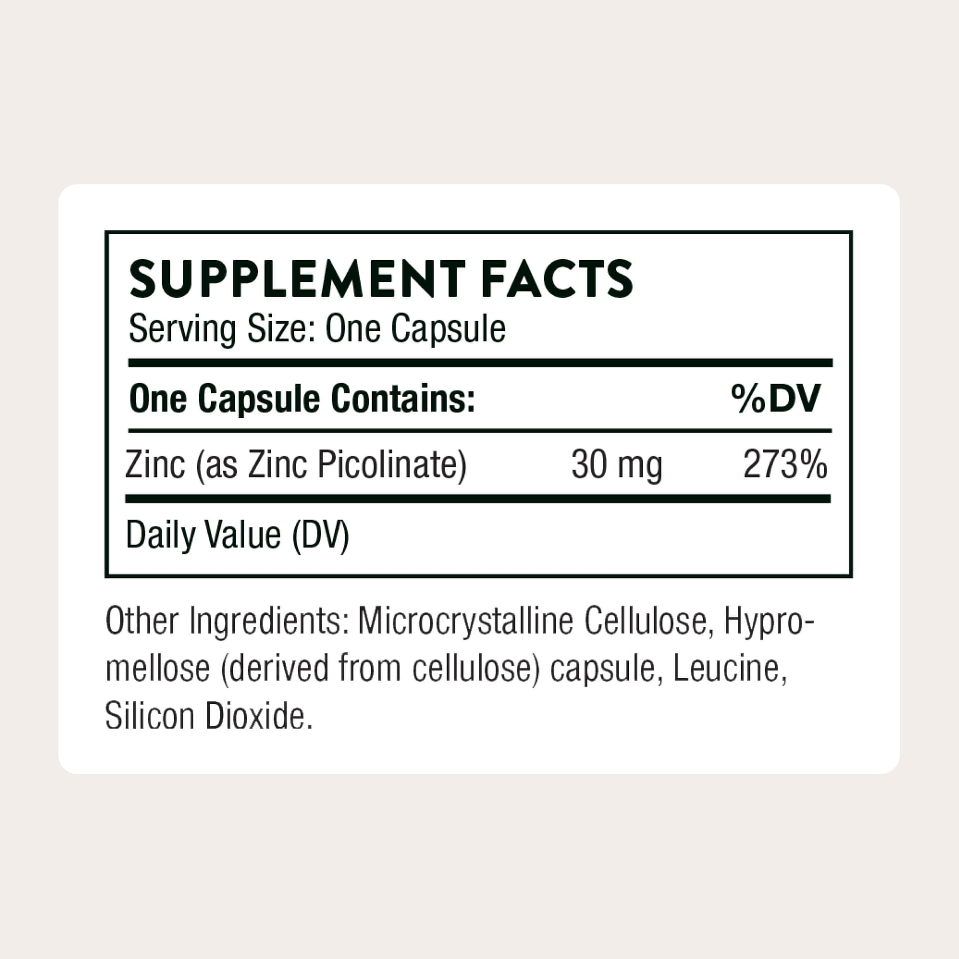 THORNE Zinc Picolinate 30 mg – Bild 2