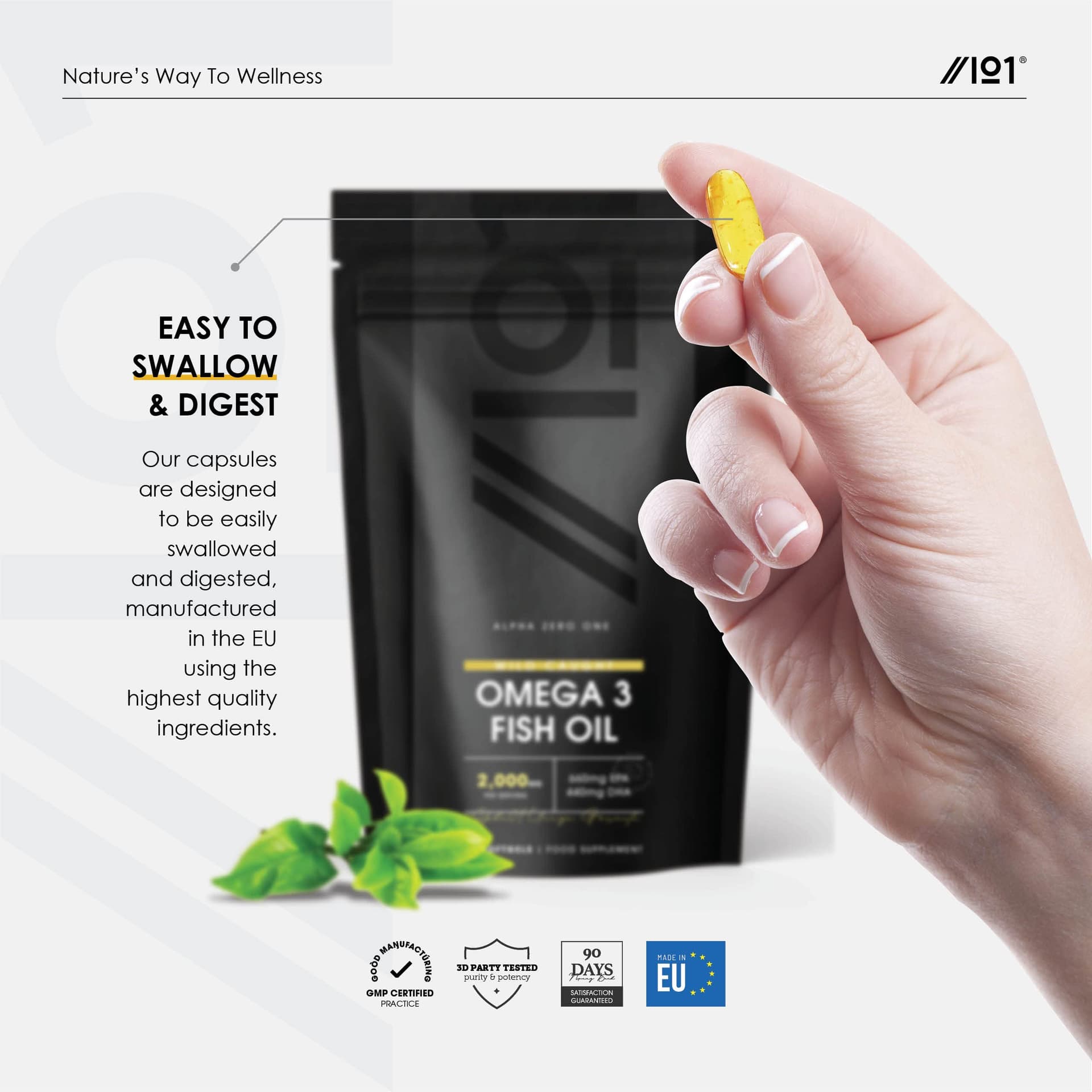 ALPHA01 Omega 3 Wild-Caught Fish Oil 2000mg – Bild 6