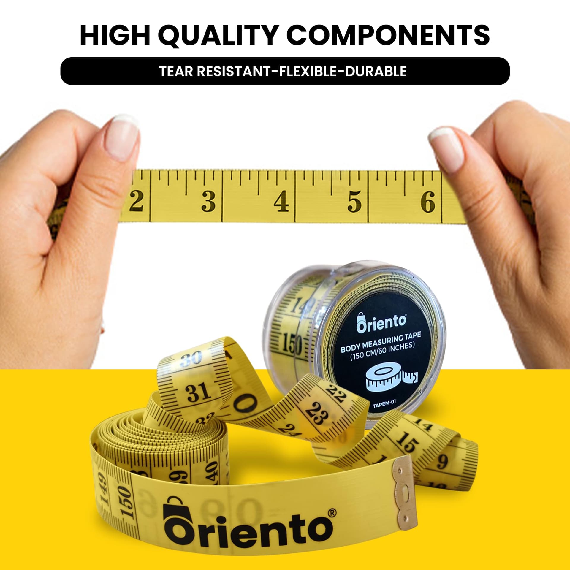 ORIENTO Cinta Métrica Corporal 150 cm/60 pulgadas – Bild 5