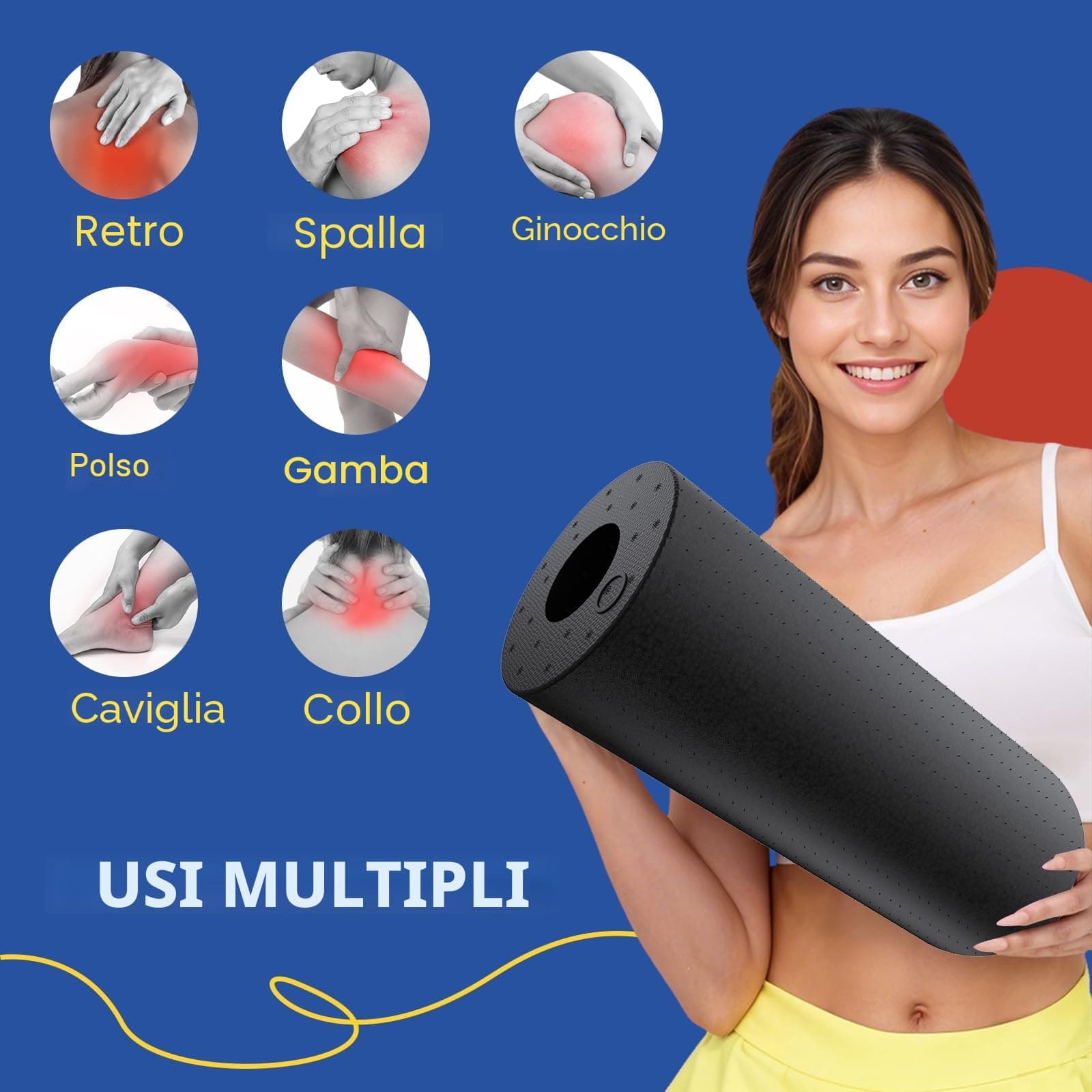 SURFOU Foam Roller 29 x 15 cm, Rullo Massaggiante EPP 130g – Bild 6