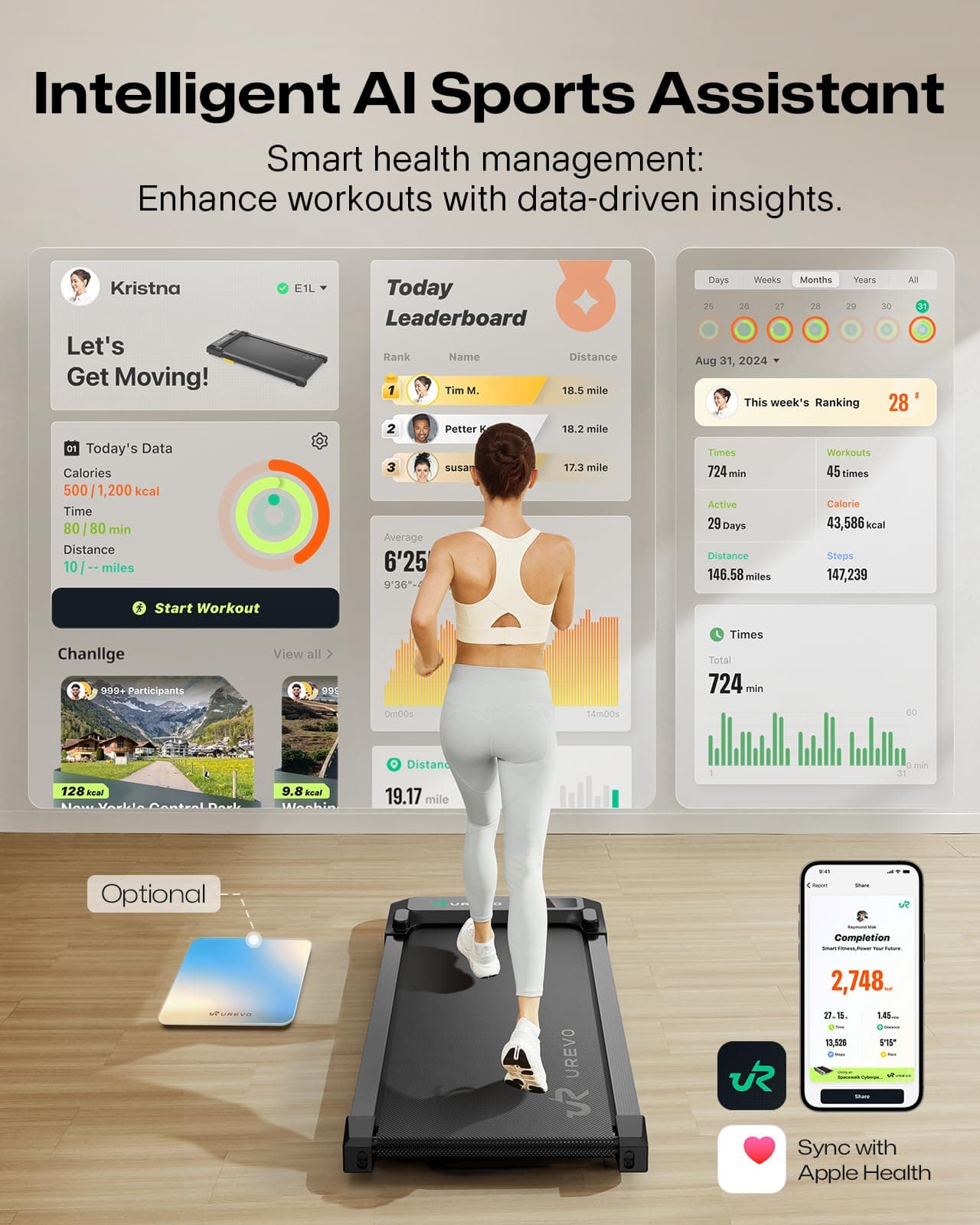 UREVO Smart Walking Pad Leise – Bild 2