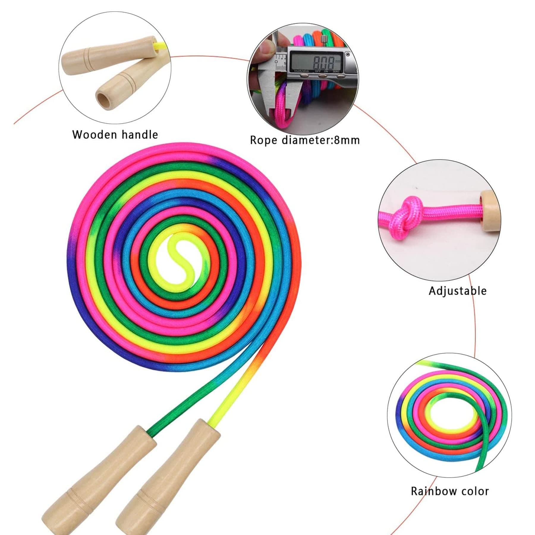 HuaMuDM 5m Cuerda Saltar para Niños – Bild 3