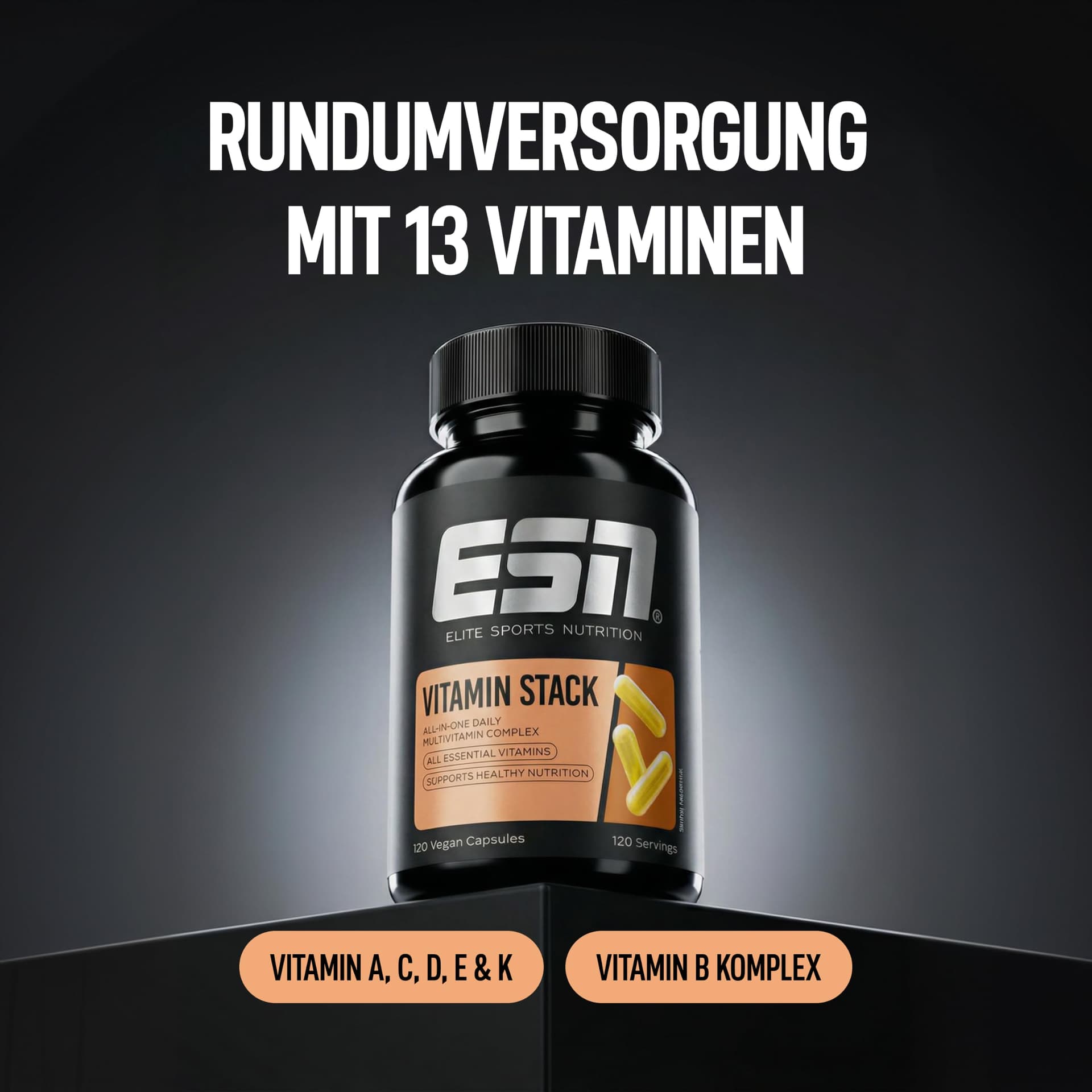 ESN Vitamin Stack, Multivitamin Kapseln, 120 Stück – Bild 2