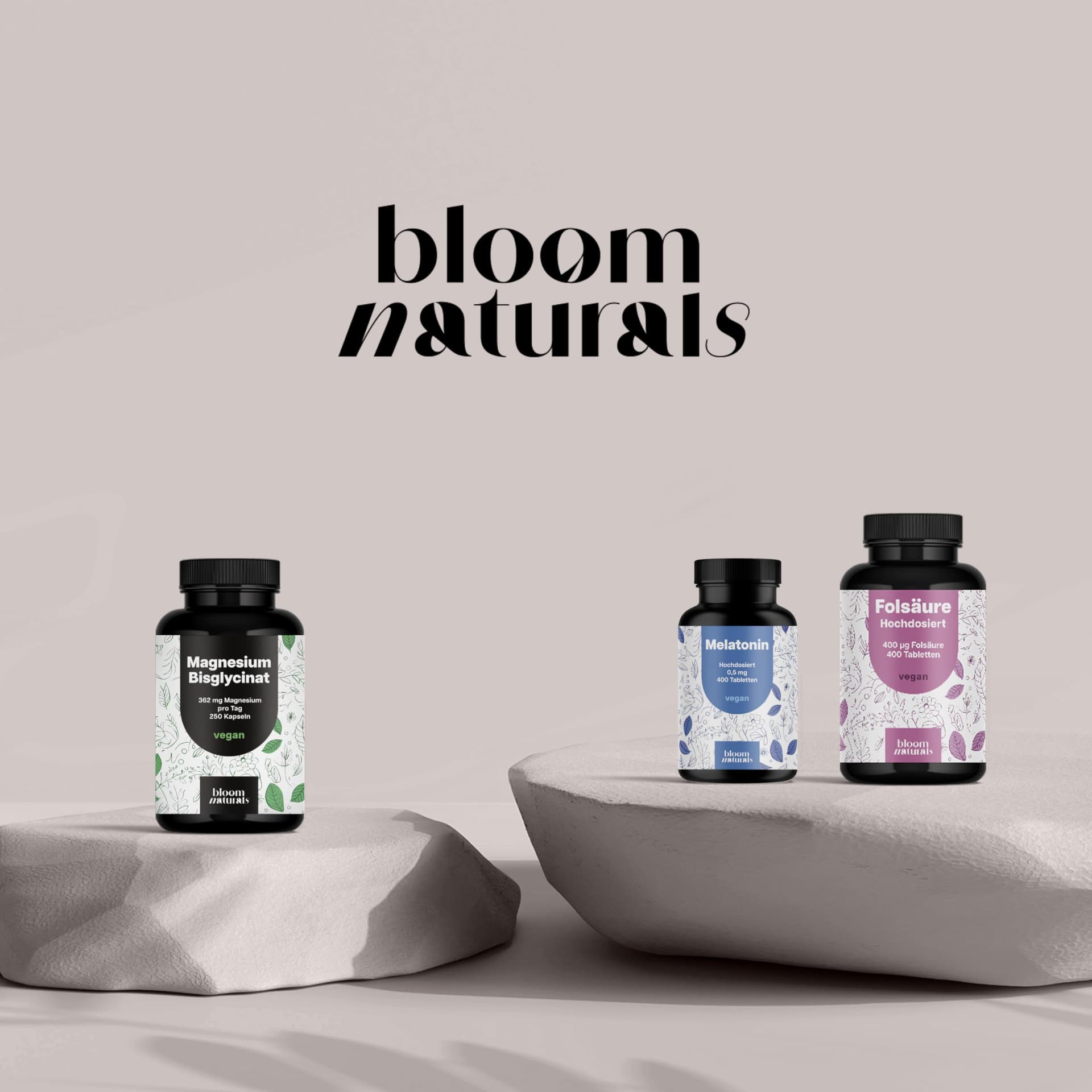 Bloom Naturals Beauty Supplements Magnesium Bisglycinat Hochdosiert - 250 Kapseln – Bild 7