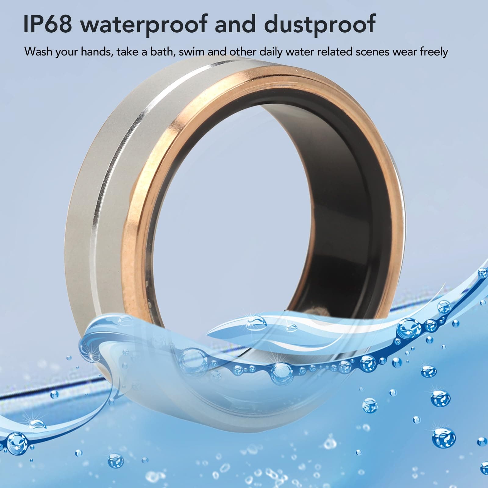 ASHATA Smart Health Ring mit APP – Bild 5