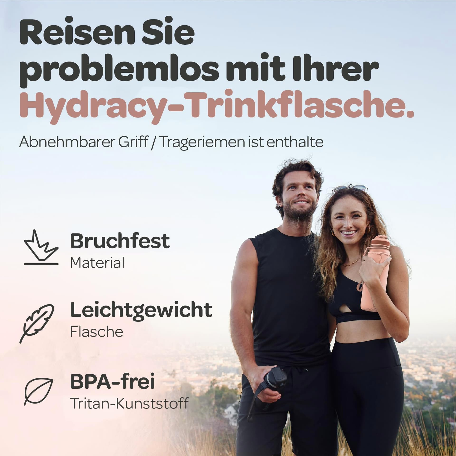 Hydracy Trinkflasche mit Fruchteinsatz - 1L – Bild 3