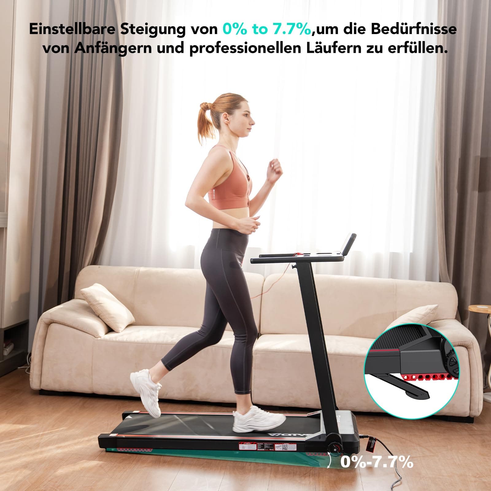 CITYSPORTS Elektrisches Laufband,Klappbares Laufband für – Bild 3