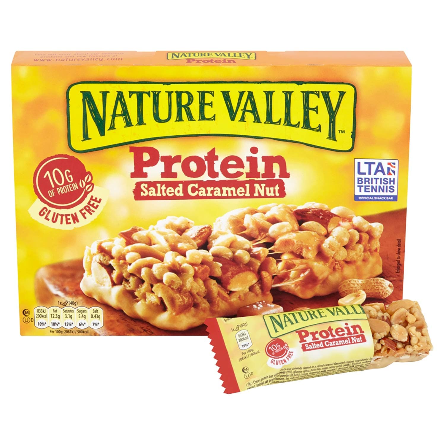 Nature Valley Protein Salted Caramel Nut Cereal Bars, 40 g – Bild 2