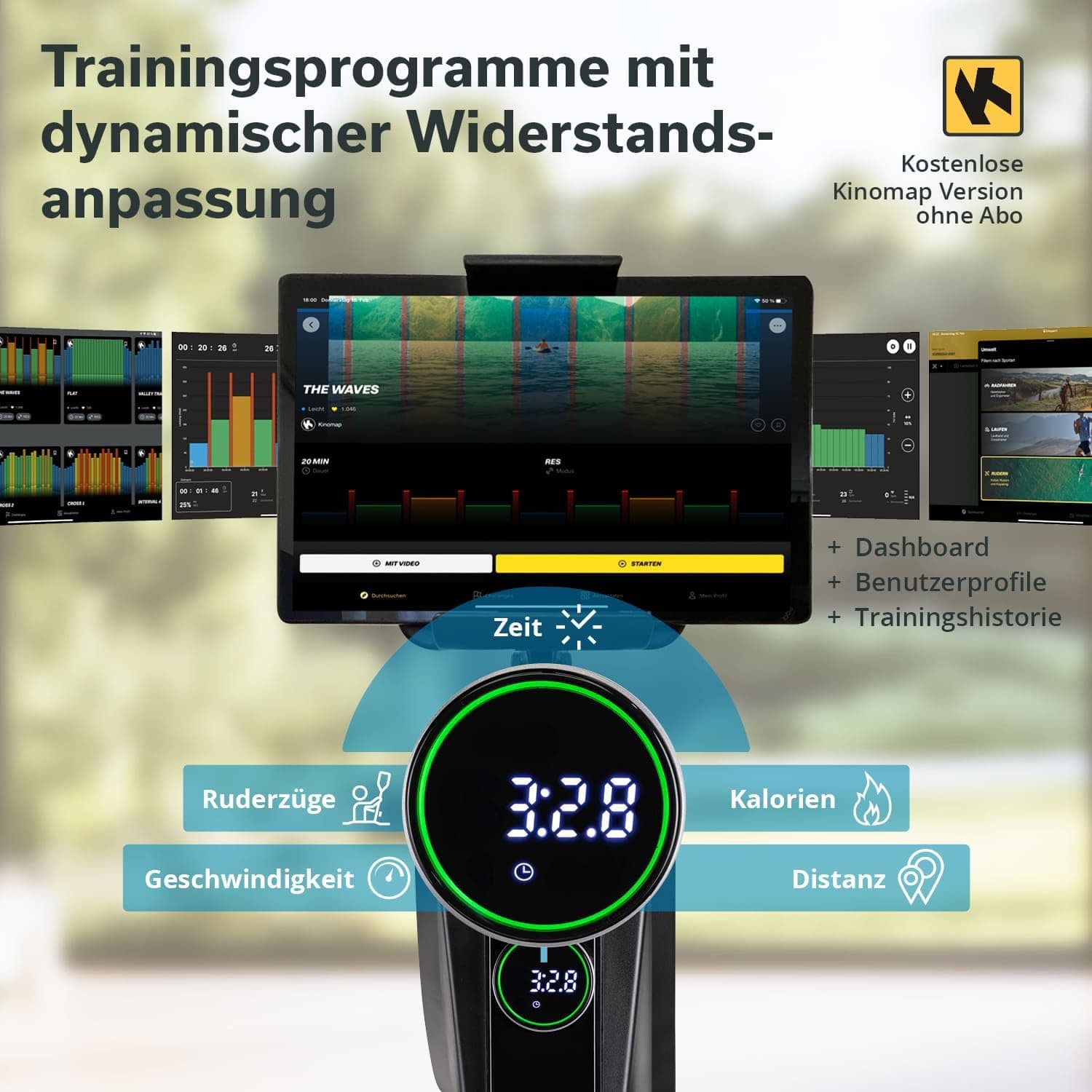 Skandika Rudergerät für zuhause Njord P6-G – Bild 4