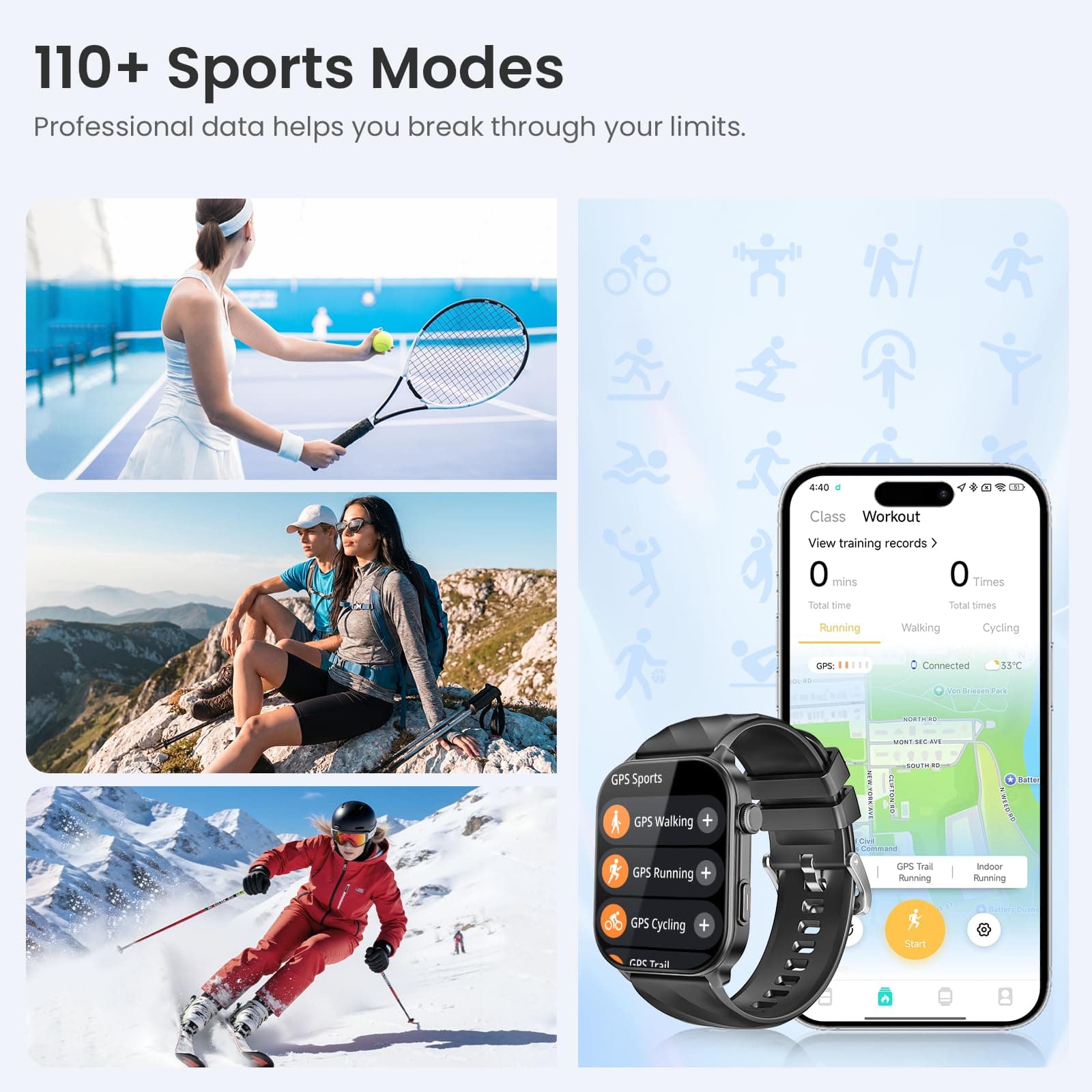 IMSVEPR GPS Smart Watch for Men Women – Bild 5