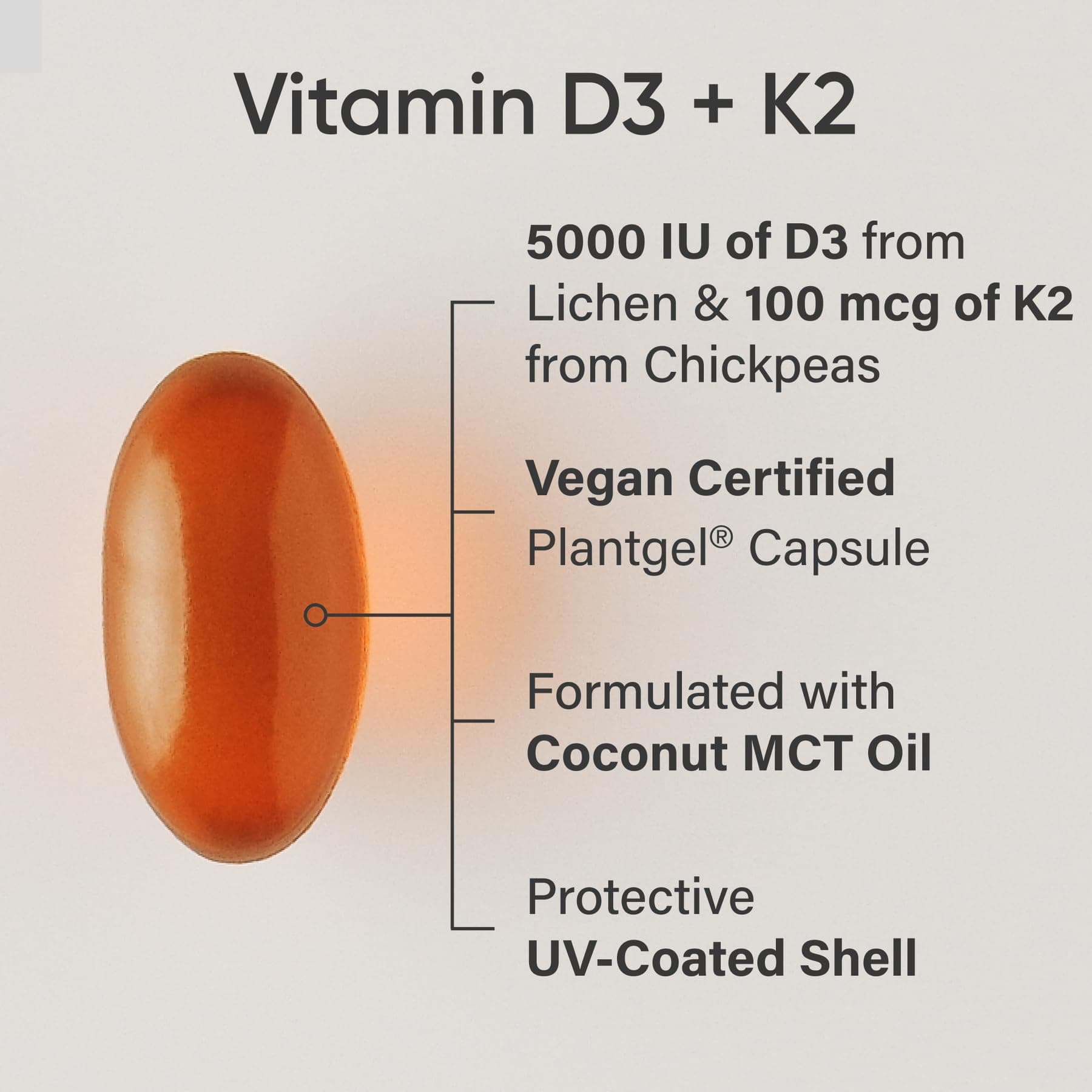 Sports Research ® Vitamin D3 + K2 w/ Coconut Oil – Bild 2
