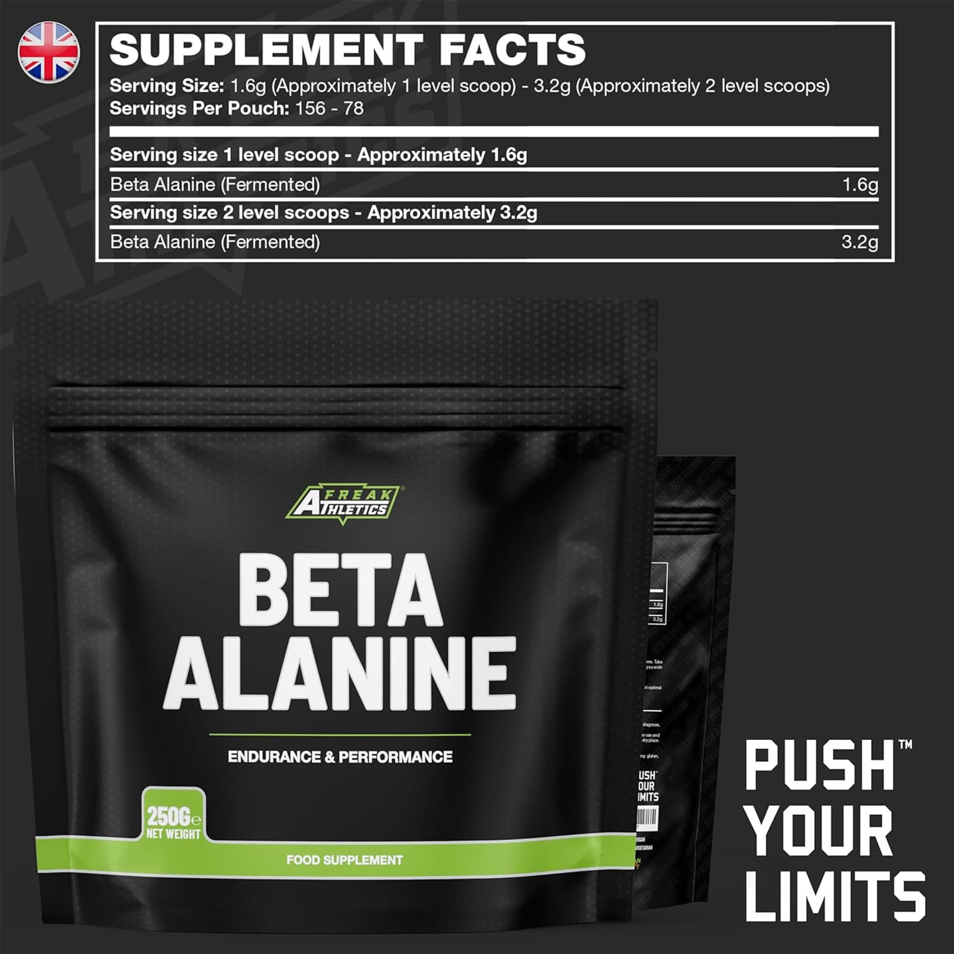Freak Athletics Beta Alanine Powder 250g – Bild 2